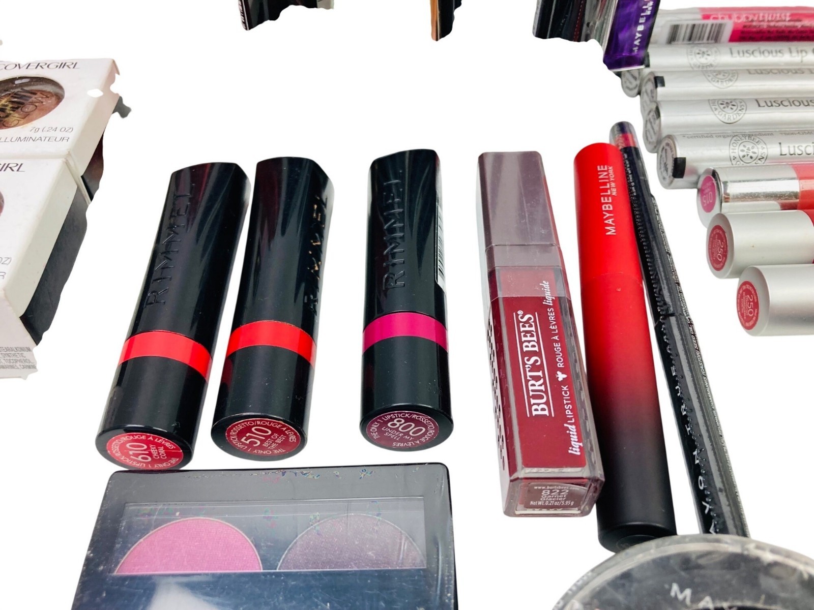 42 Pc Mixed Lot Of Makeup Products Covergirl Revlon Maybelline NYX Rimmel & More