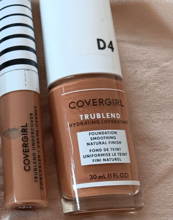 Covergirl Natural Tan T500 Trublend Concealer Classic Tan D4 Foundation Lot