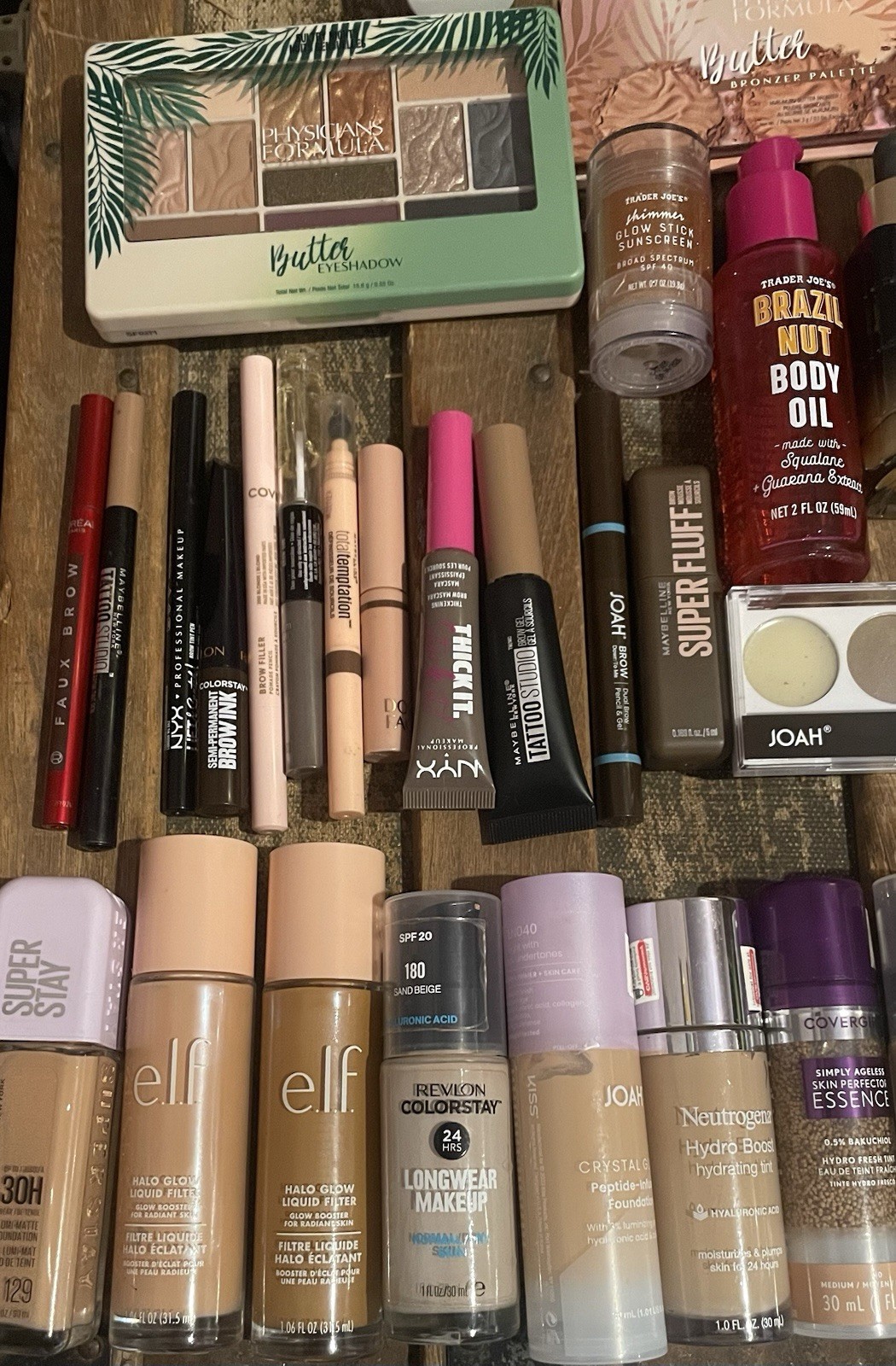 Huge makeup lot 60+ items Revlon Elf Neutrogena Nyx Milani Pixi L’Oréal Joah