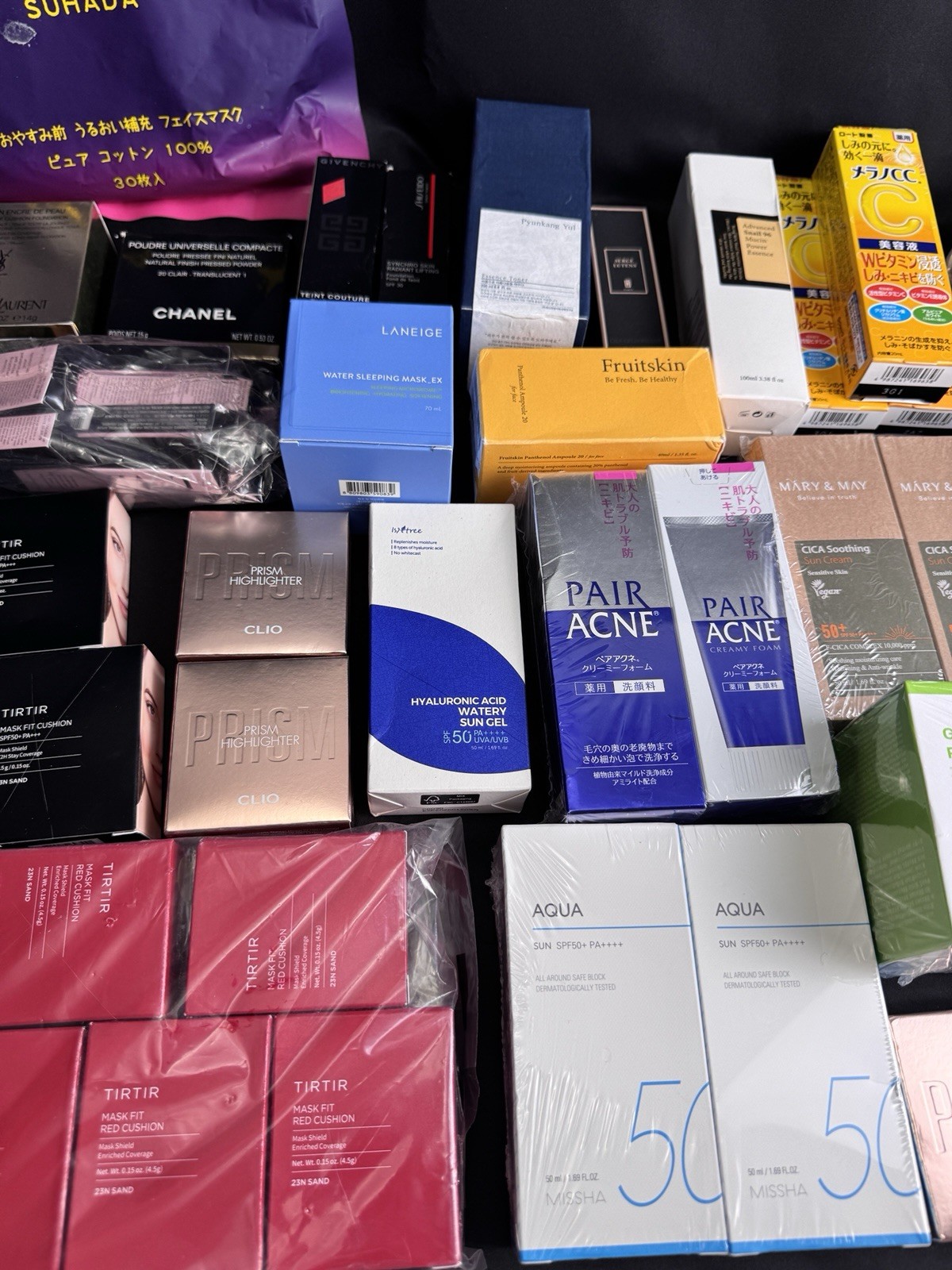 71pc Korean Beauty Lot TIRTIR Laneige YSL Chanel Mix Wholesale Bulk