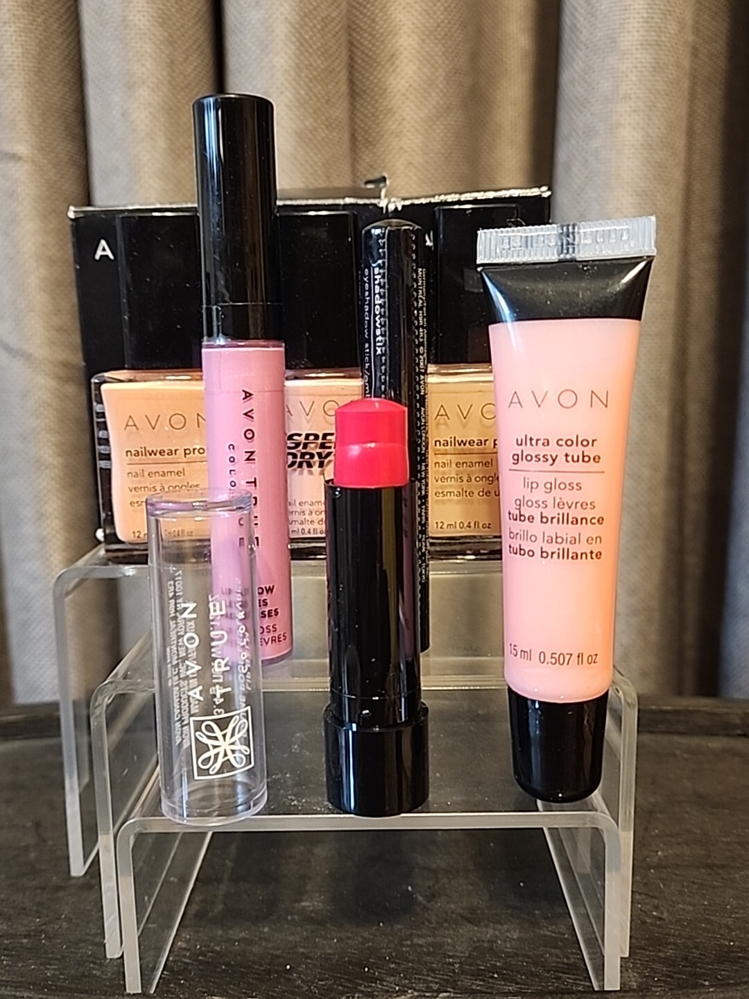 Avon Makeup Lot of 7 Lip Gloss Balm Shadowstix Nail Enamel Polish NOS