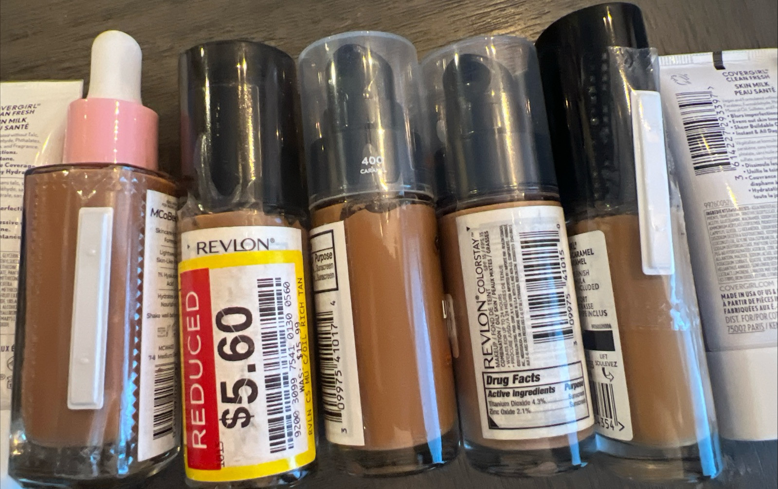 Mixed Makeup Lot~Foundations~Covergirl/Revlon/MCoBeauty~ Med Deep Shades~ New