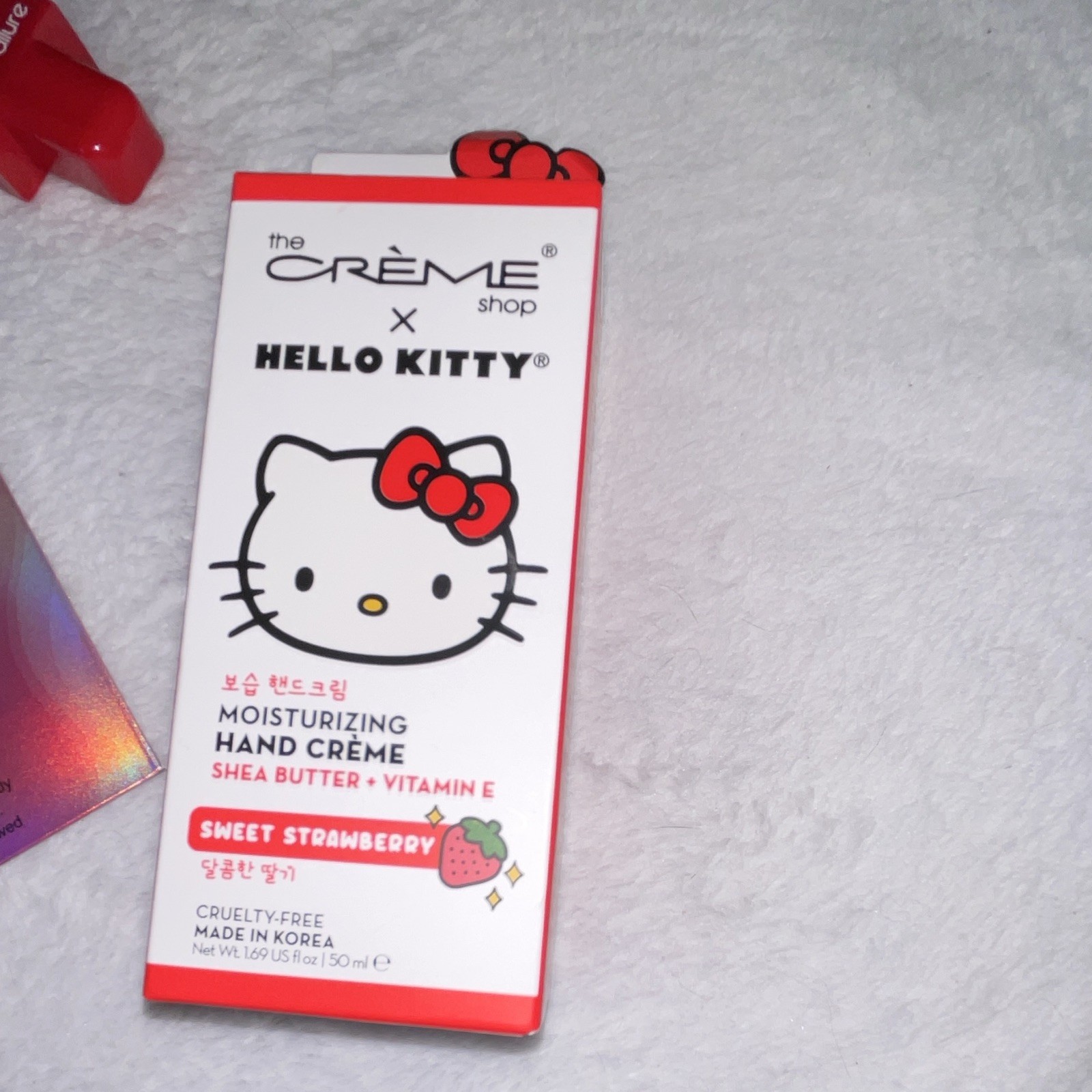 Assorted Hello Kitty The Crème Shop Lot: Hand Creme, Pimple Patches, Lip Gloss