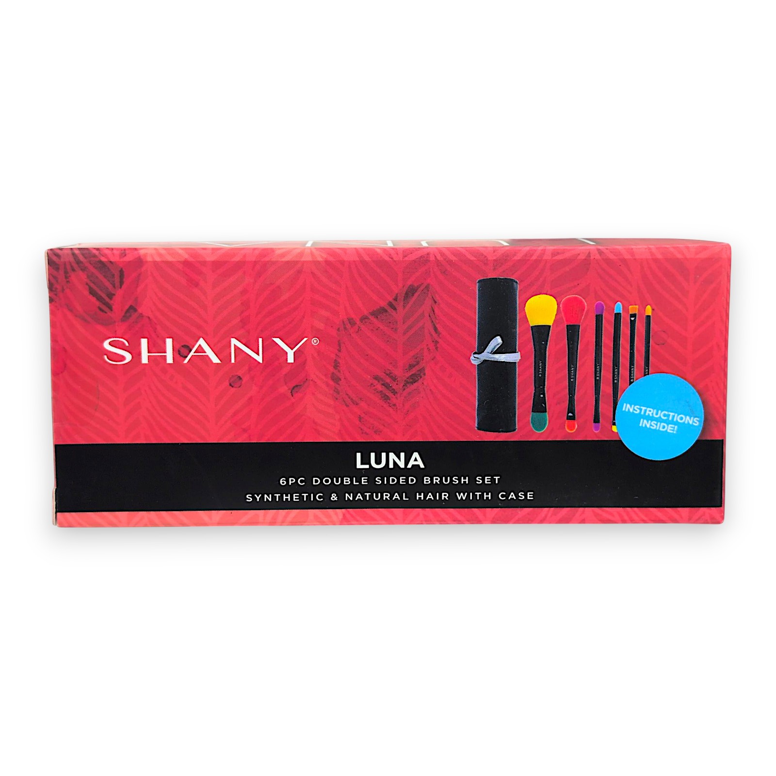 SHANY Vegan Makeup Brushes – LUNA – 6 PC Double Sided Travel Make up Brushes