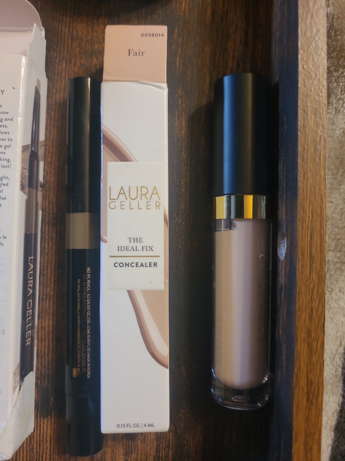 4pc Laura Geller Makeup Lot- NEW Foundation, Conceler, Brow Pencil