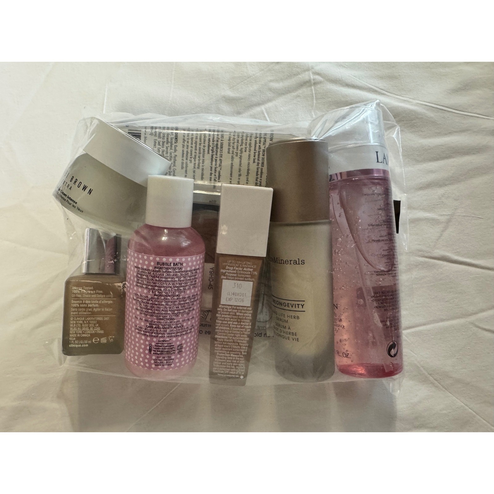 Lancome Bobbi Brown Clinique Hourglass 10pc Luxury Beauty Skincare Makeup Bundle