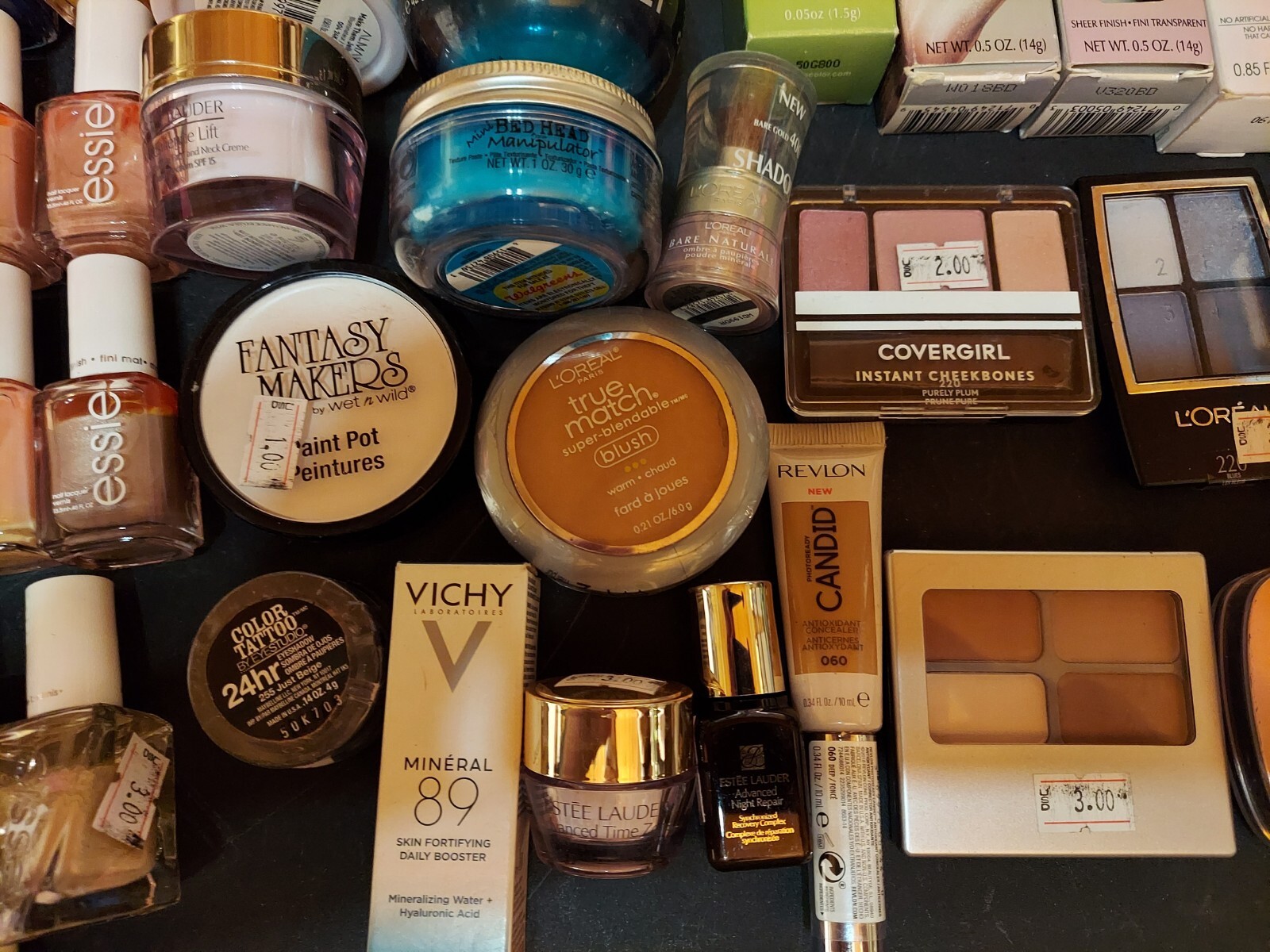 62 Piece Lot Of Assorted Makeup & Nail Polish ~ Essie~L’Oreal~Maybelline & More