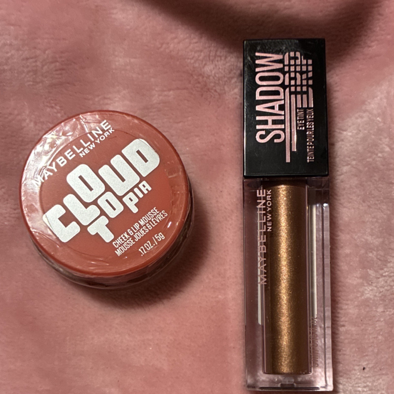 Maybelline New York Cloud Pop Cheek & Lip Mousse + Shadow Makeup Lot 0.17 oz