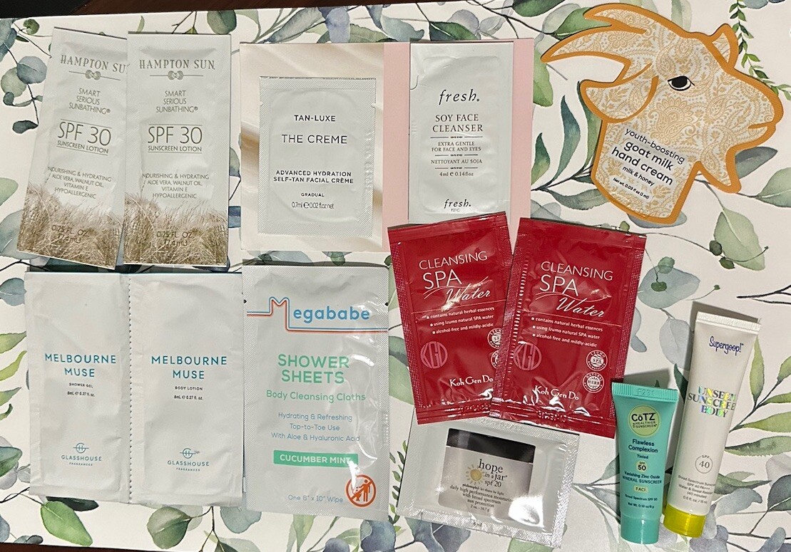 LOT OF 13 Summer SKINCARE SAMPLES / PACKETS RANDOM – Sunscreen/Tanning Creme Etc