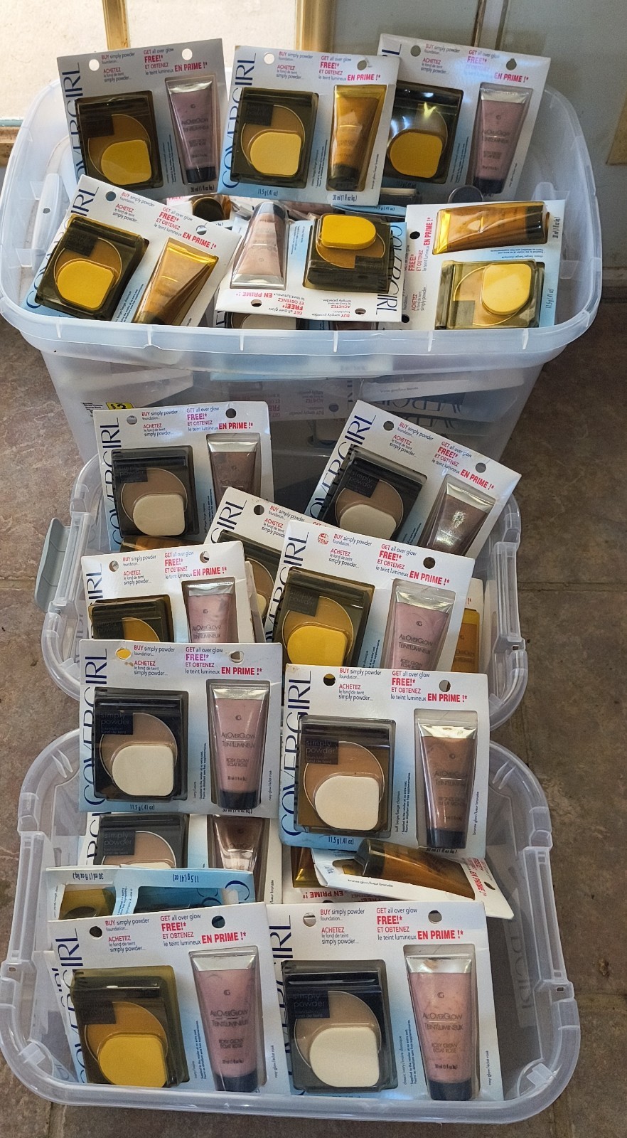 Huge High End Makeup Lot 4 CoverGirl Powder & Highlighter Kits READ