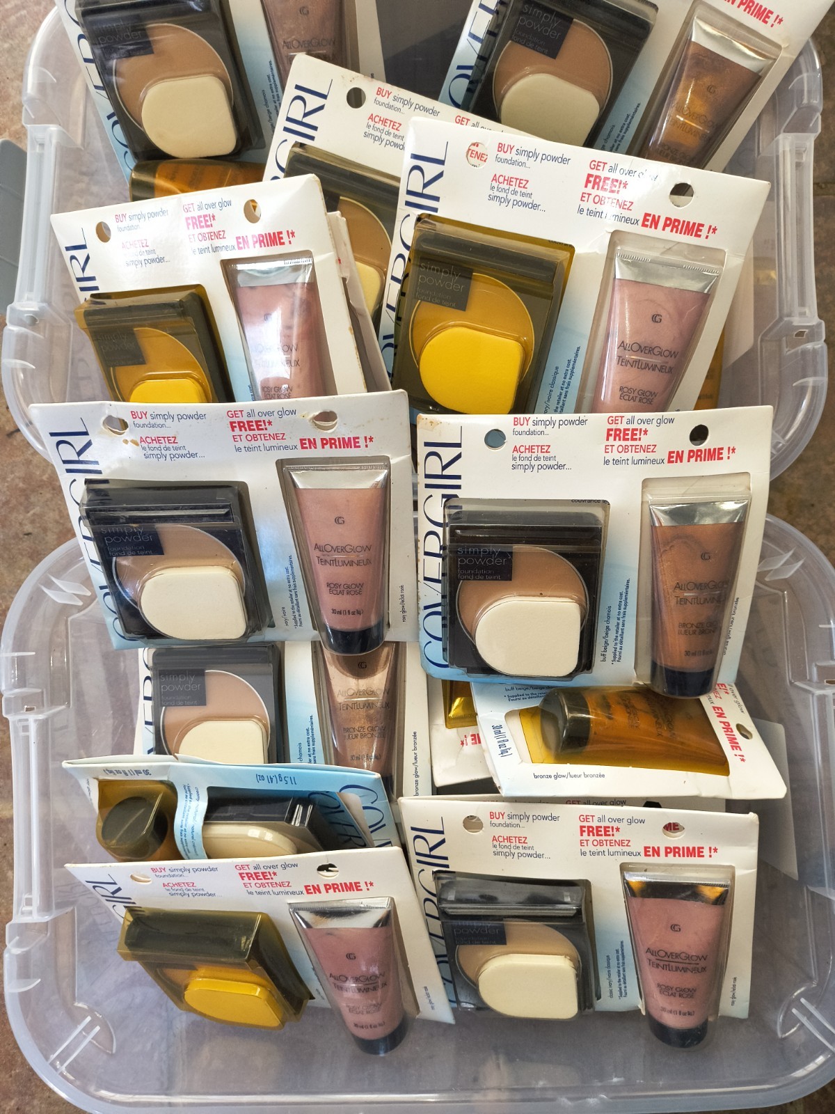 Huge High End Makeup Lot 4 CoverGirl Powder & Highlighter Kits READ