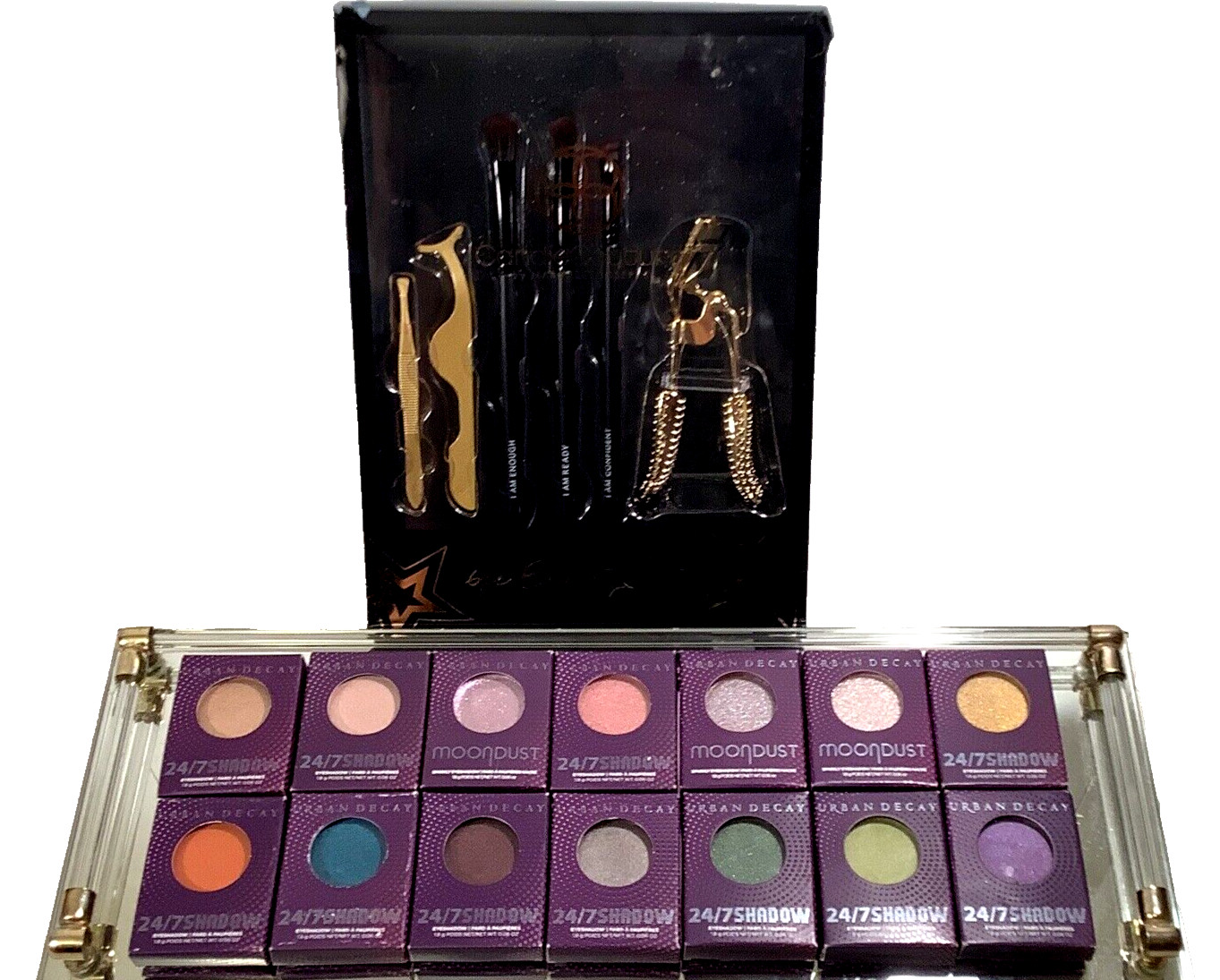 Urban Decay Eyeshadow Lot of 14 Shades- NIP -NRFB & 6Pc Beauty Set w/Mirror Tray