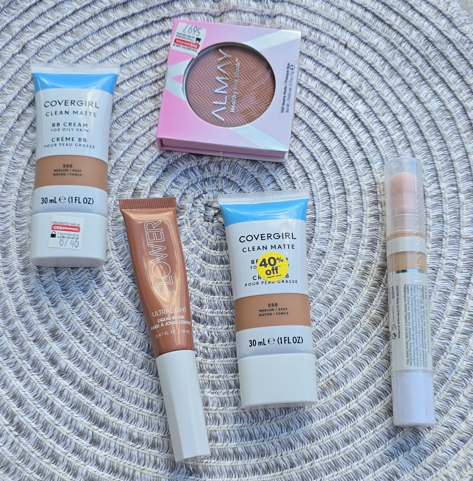 Assorted Full Size Matte Makeup Lot for Oily Skin: CoverGirl, Almay, JOAH