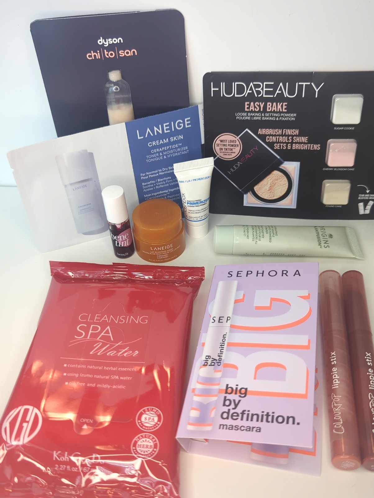 20pc High End Beauty Sample Full Size Lot YSL, Huda Beauty, Avene, Laneige, Tula