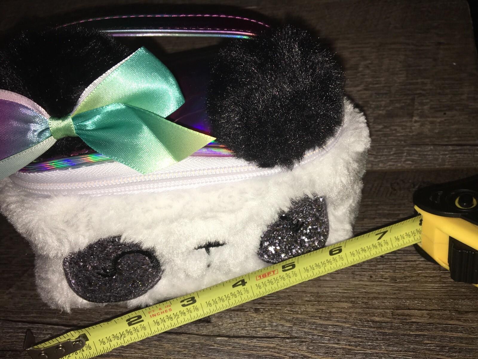 Claire’s Plush Panda Cosm Bag Hair Stick Nails Lip Gloss Keychain Backpack Clip