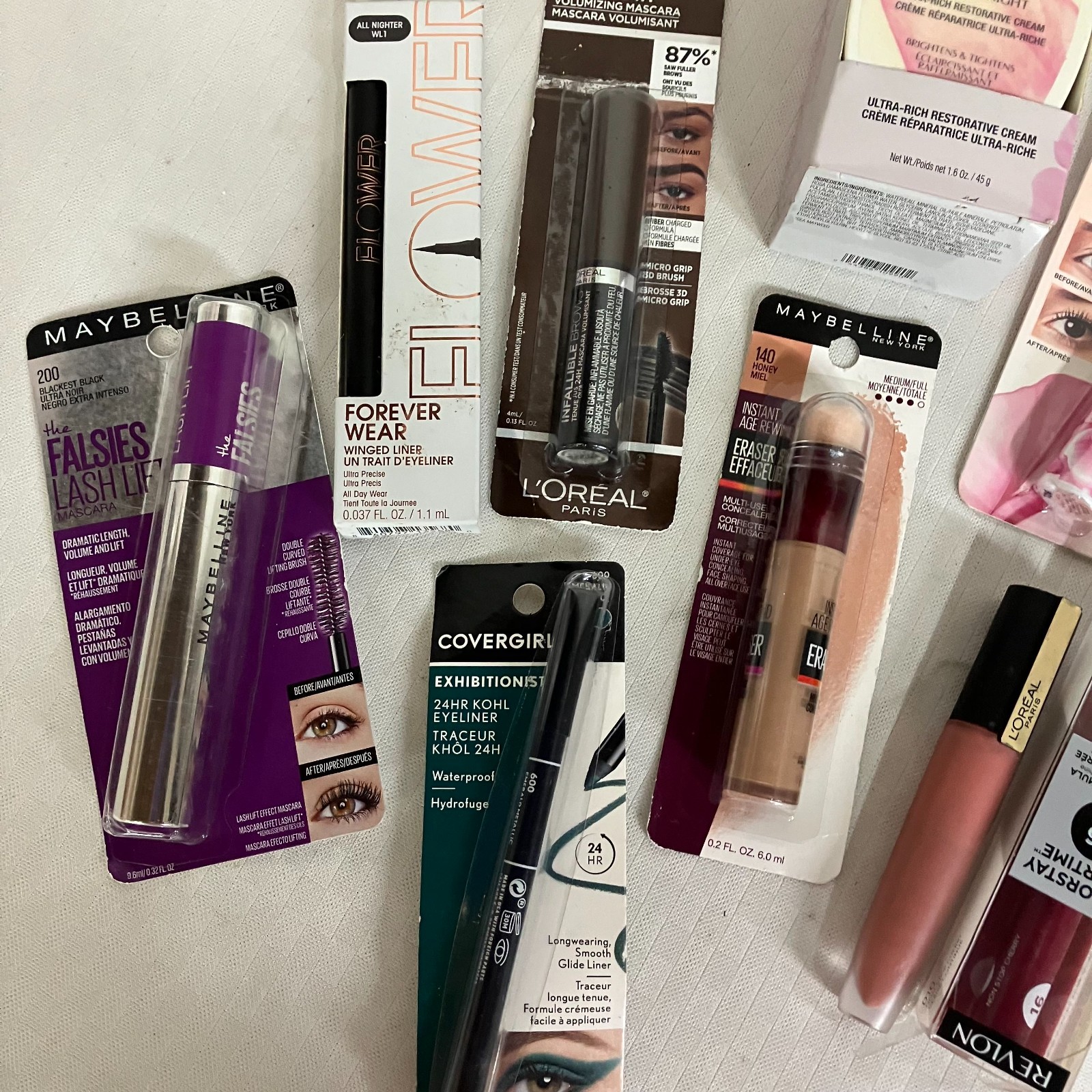 L’Oréal Revlon CoverGirl e.l.f. Flower Beauty Mascara Concealer Lipstick Eyeline