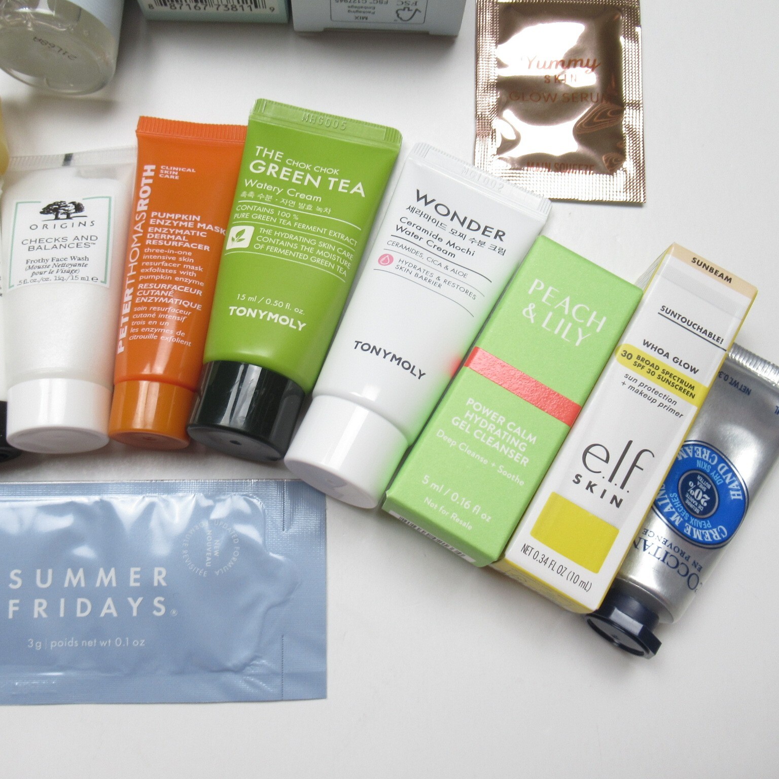 40+ Skincare Sample Lot TONYMOLY Water Cream Mad Hippie Belif True Cream Farmacy