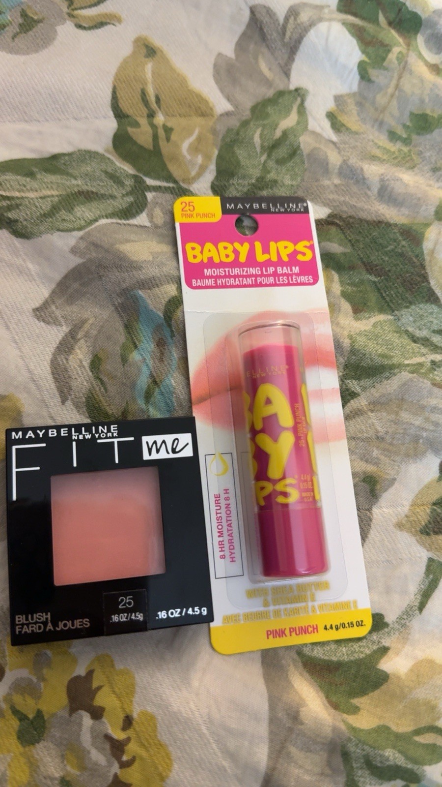 Maybelline New York Fit Me Blush 25 & Baby Lips Pink Punch Shea Butter Lot