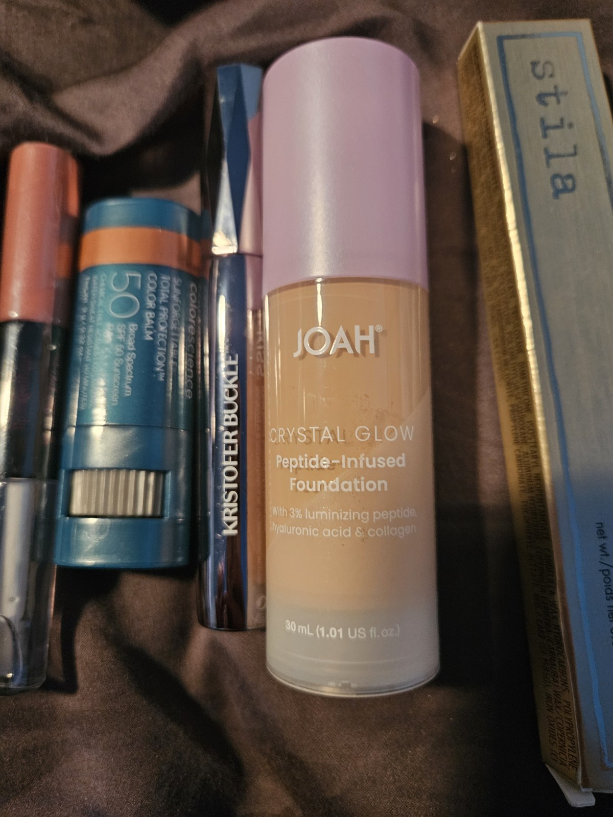 Joah Stila The Ordinary Eyeko Beauty Bundle 10 Pc + Maelys Cosmetic Bag New