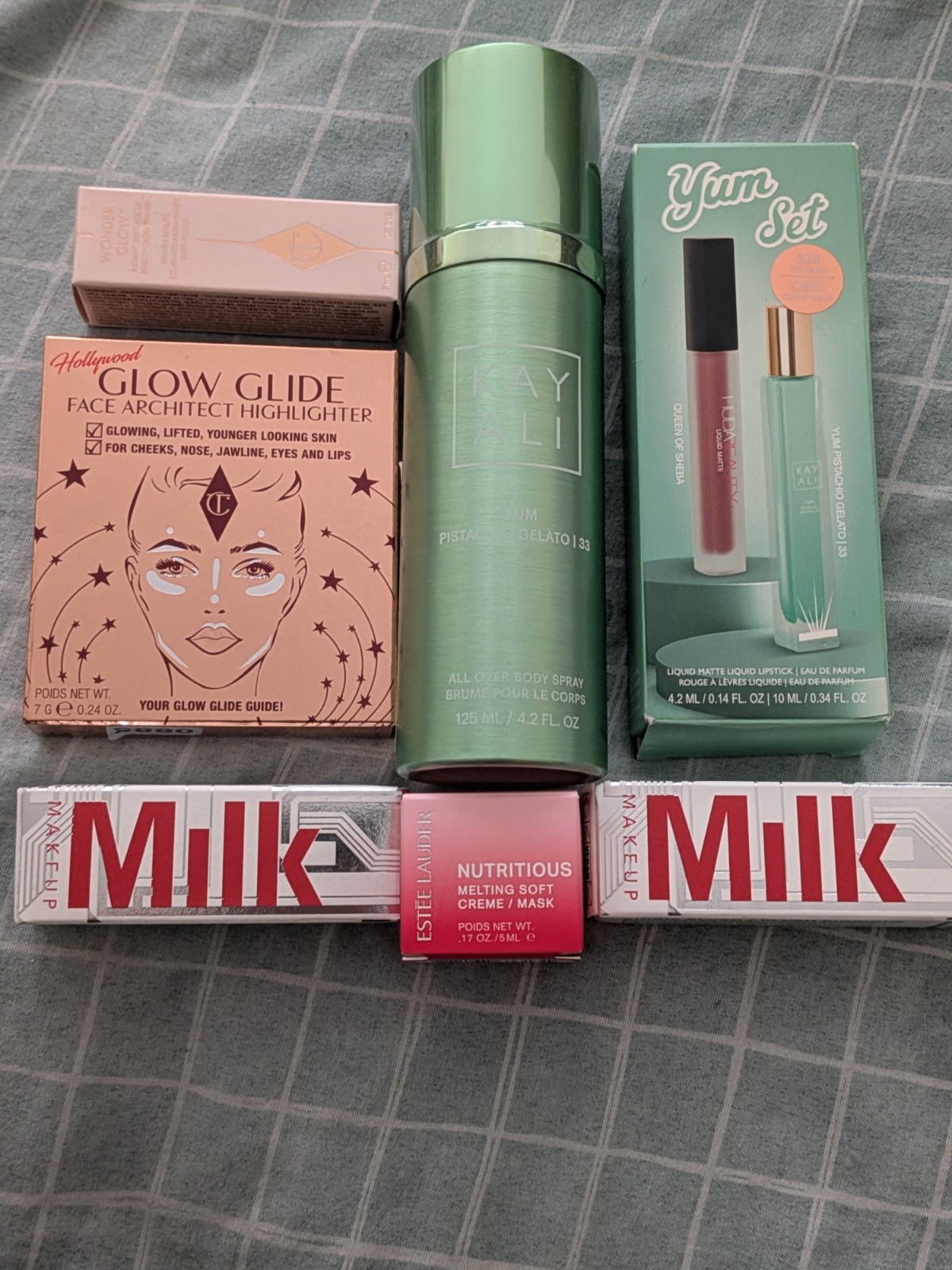 Mixed Bundle of Kayali, Charlotte Tilbury, Estee Lauder and Milk Makeup