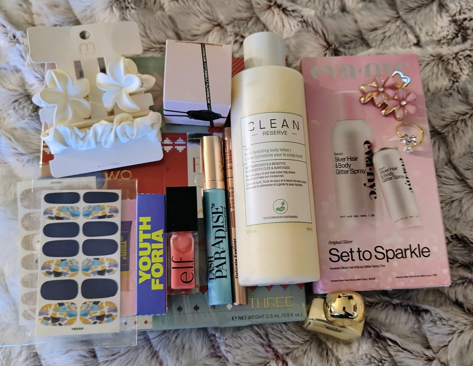 Beauty Bundle Feat-V&R, Youth Foria, Ava NYC, Clean, Nicole Miller, Elf, L’Oreal