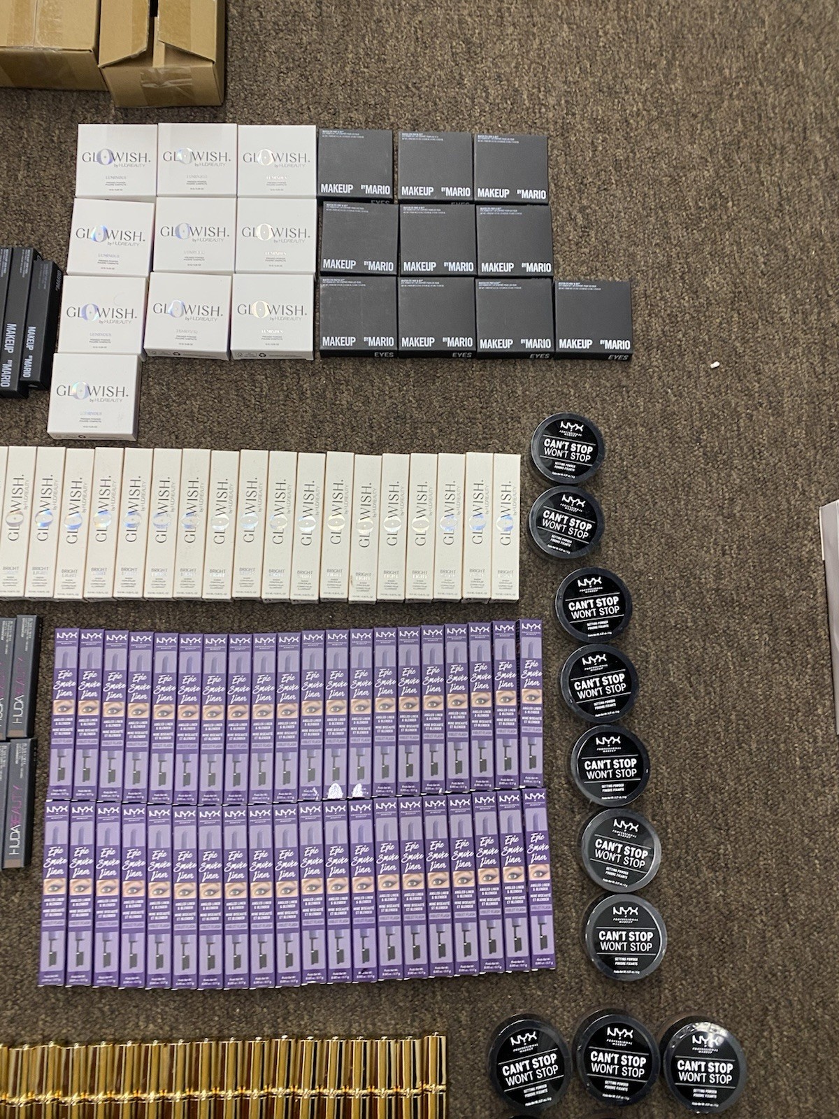 Huge Lot Of High End Makeup 371 Pieces Makeup By Mario NYX Huda Beauty Merit