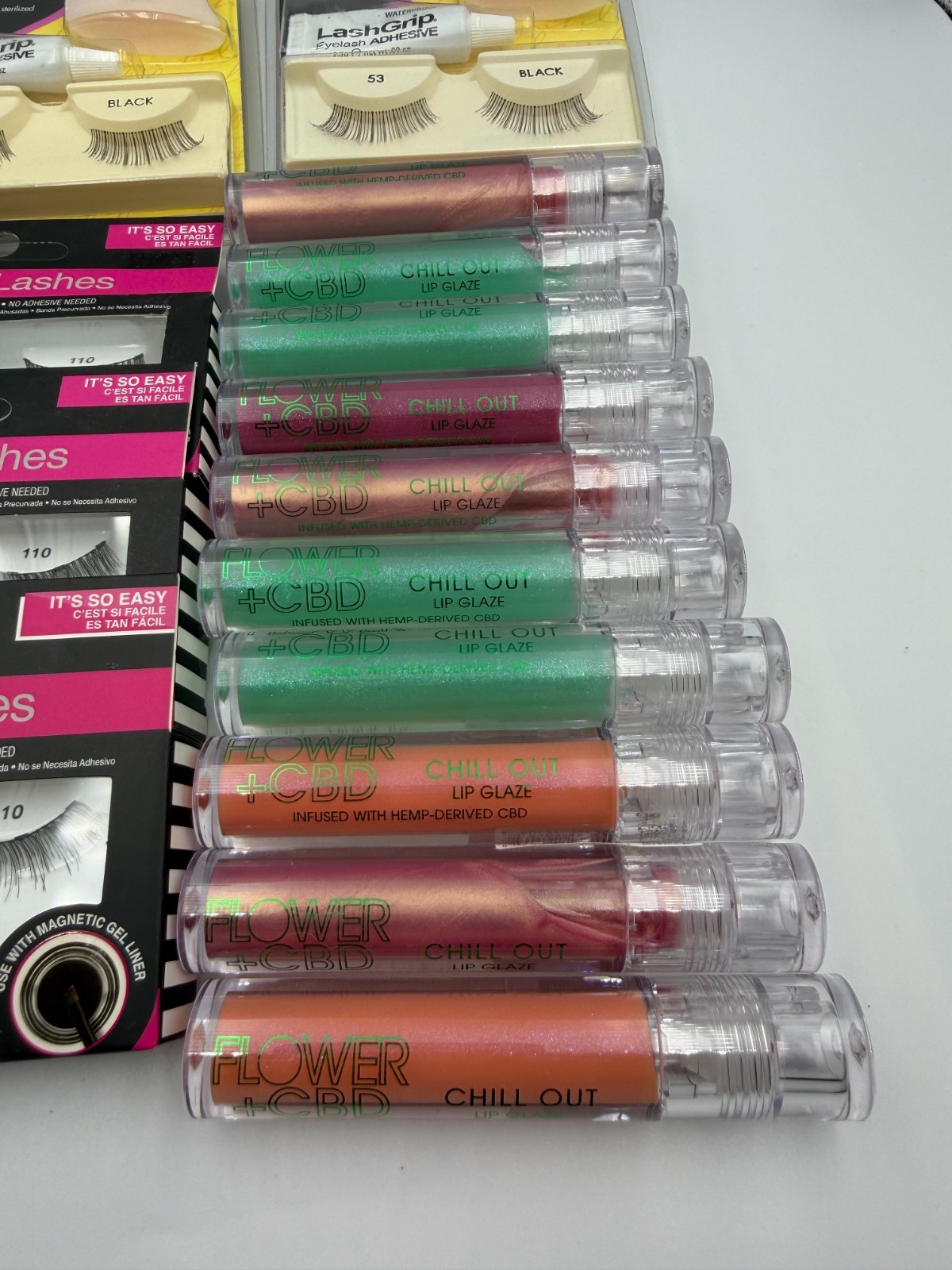 15PCS Mixed Beauty Lot Makeup Assorted Lip Products False Lashes Ardell Flower