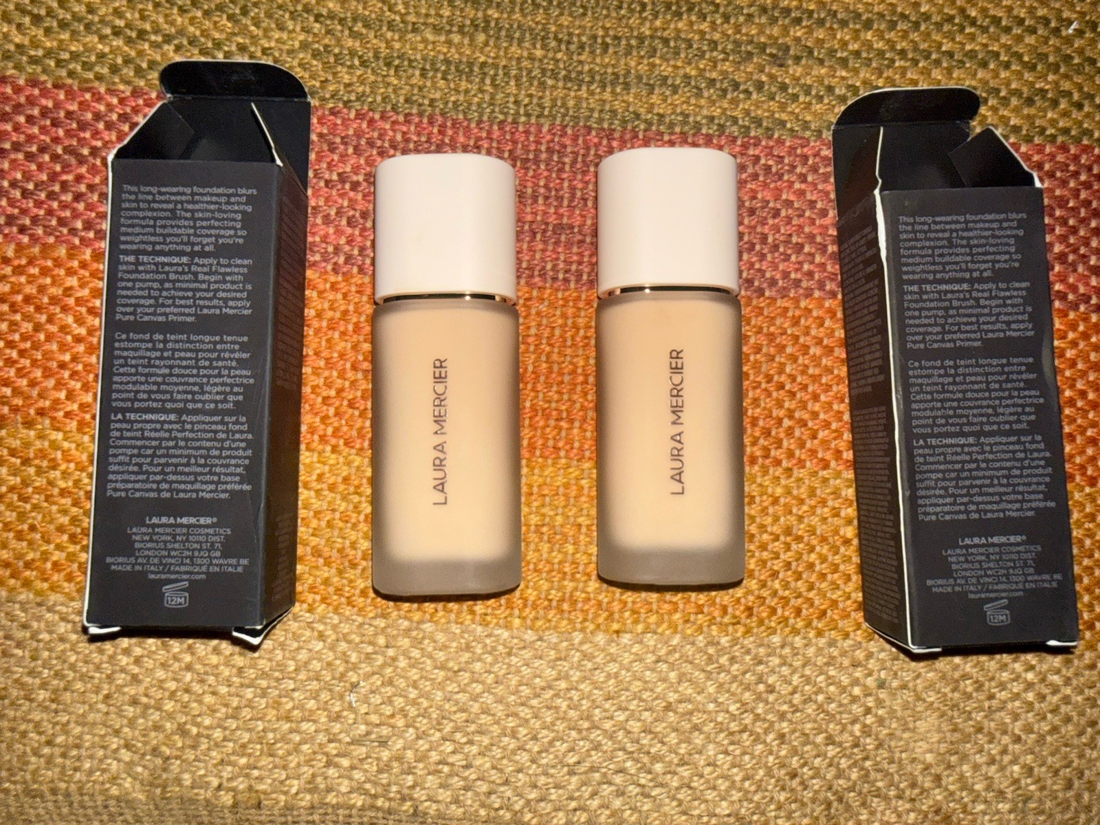 NIB 10pc Laura Mercier Full Size Makeup Bundle – Foundation-Concealer-Lipstick-&
