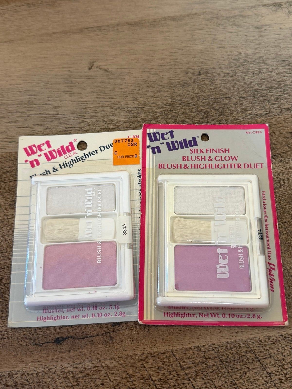 Vintage Wet n Wild Silk Finish Blush & Glow Blush & Highlighter Duet Y2K 2 packs
