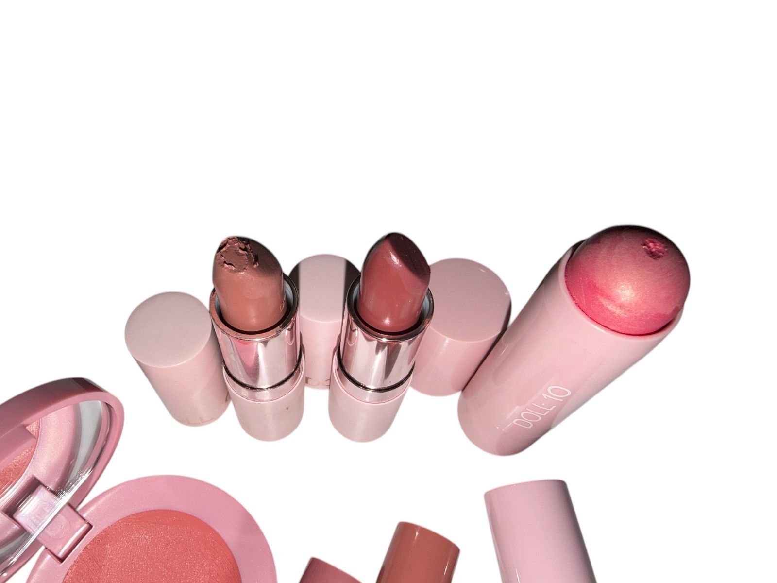 NEW DOLL 10 LOT 19 pc Foundation Primer Lip Crayon Gloss Moisturizer tinted Glow