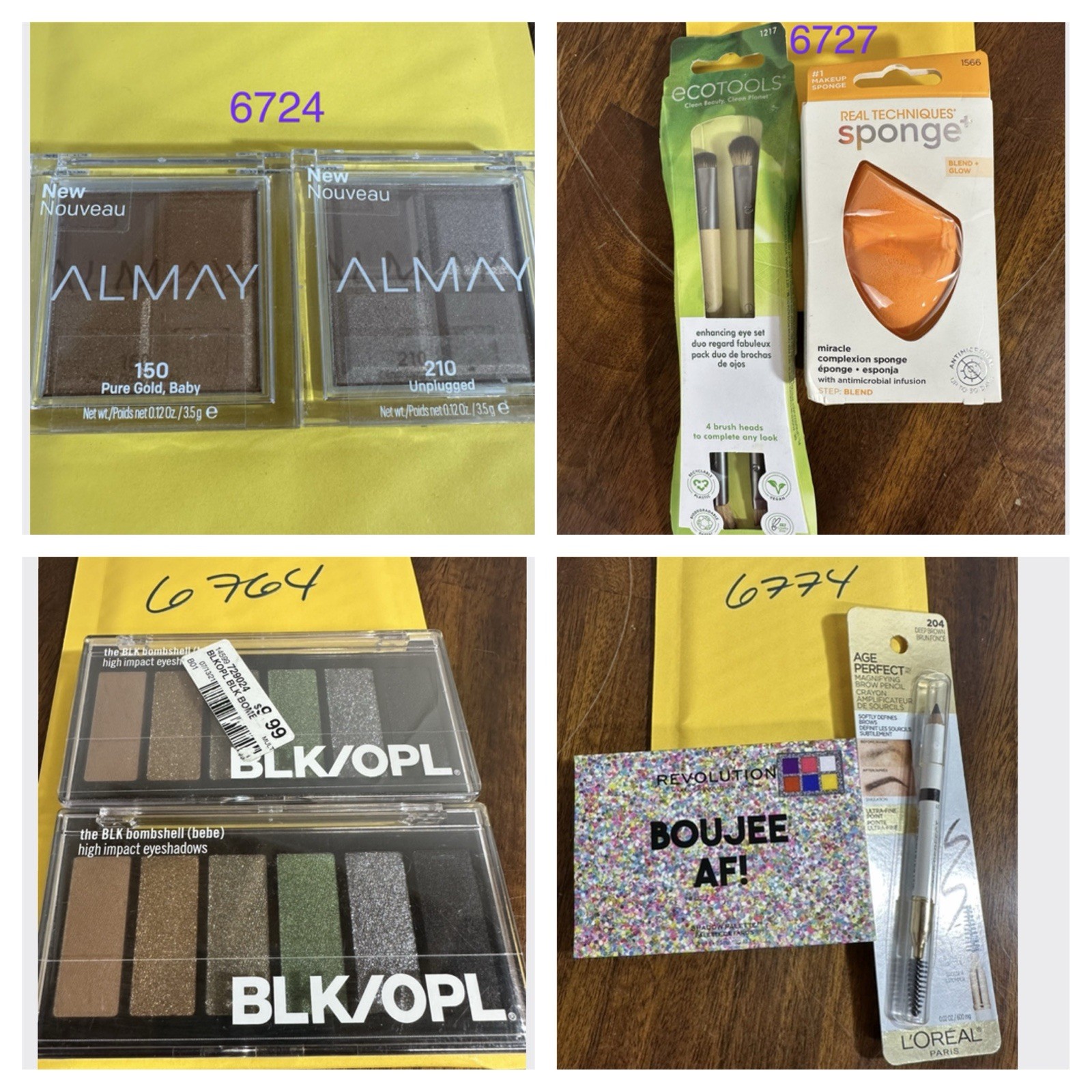 NEW Makeup Bundle Almay Black OPL Revolution EcoTools Real Techniques 8Pc