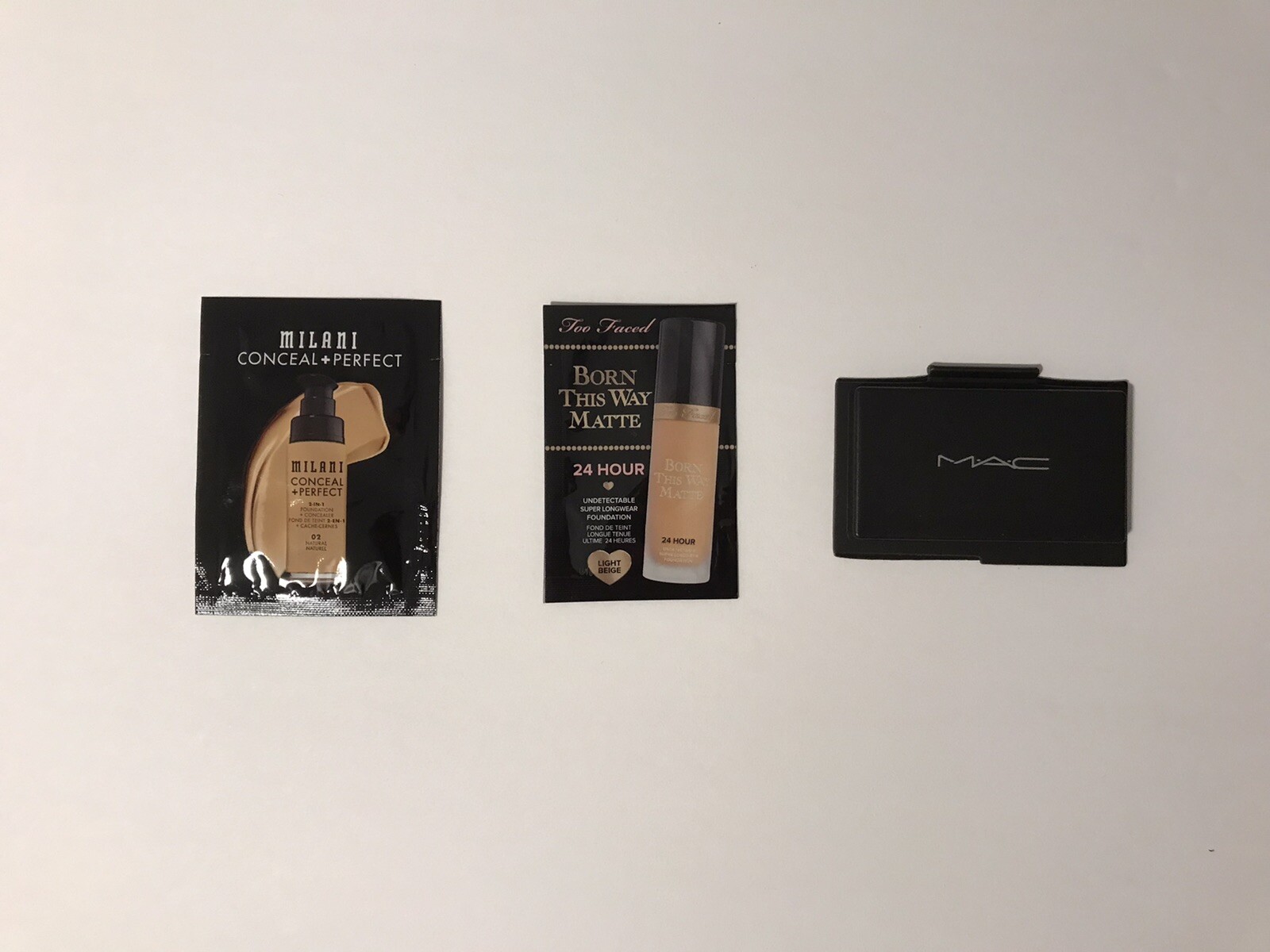 Lot of Carded and Foil Beauty Samples LOT OF 8