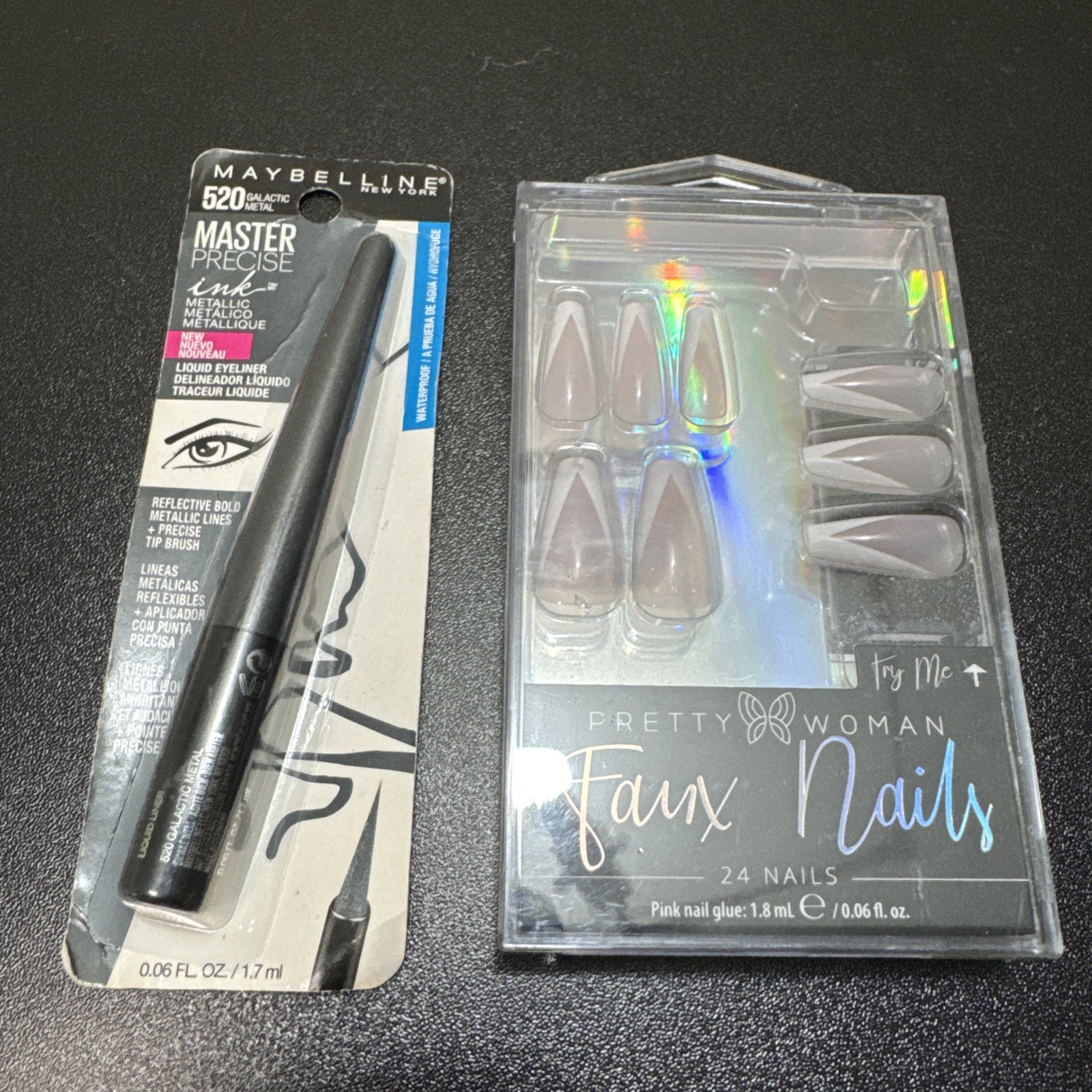 Lot 2 Beauty Makeup Nails And Eye Liner Maybelline & Pretty Woman Set