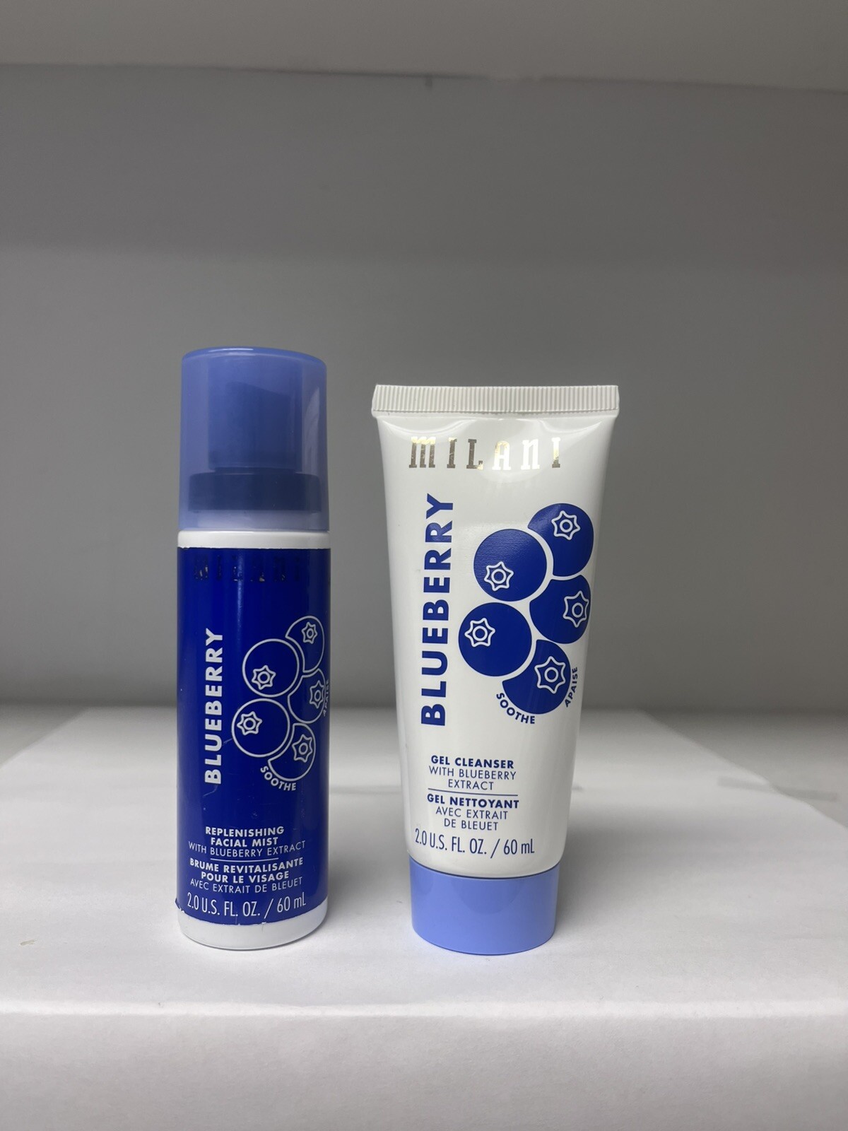 Milani 2 PC Beauty Care Set- Gel Cleanser & Facial Mist With Blueberry Extract