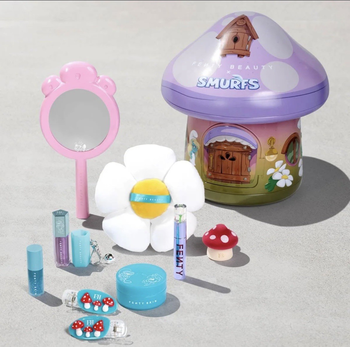 FENTY BEAUTY SMURFETTE-INSPIRED COLLECTION TIN 10 Piece Set. Sold Out!
