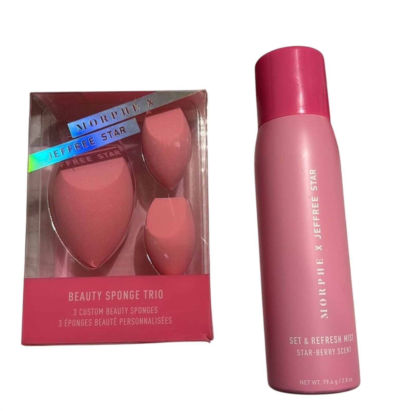 Jeffree Star morphe limited edition eyeshadow palette brushes lip gloss spray