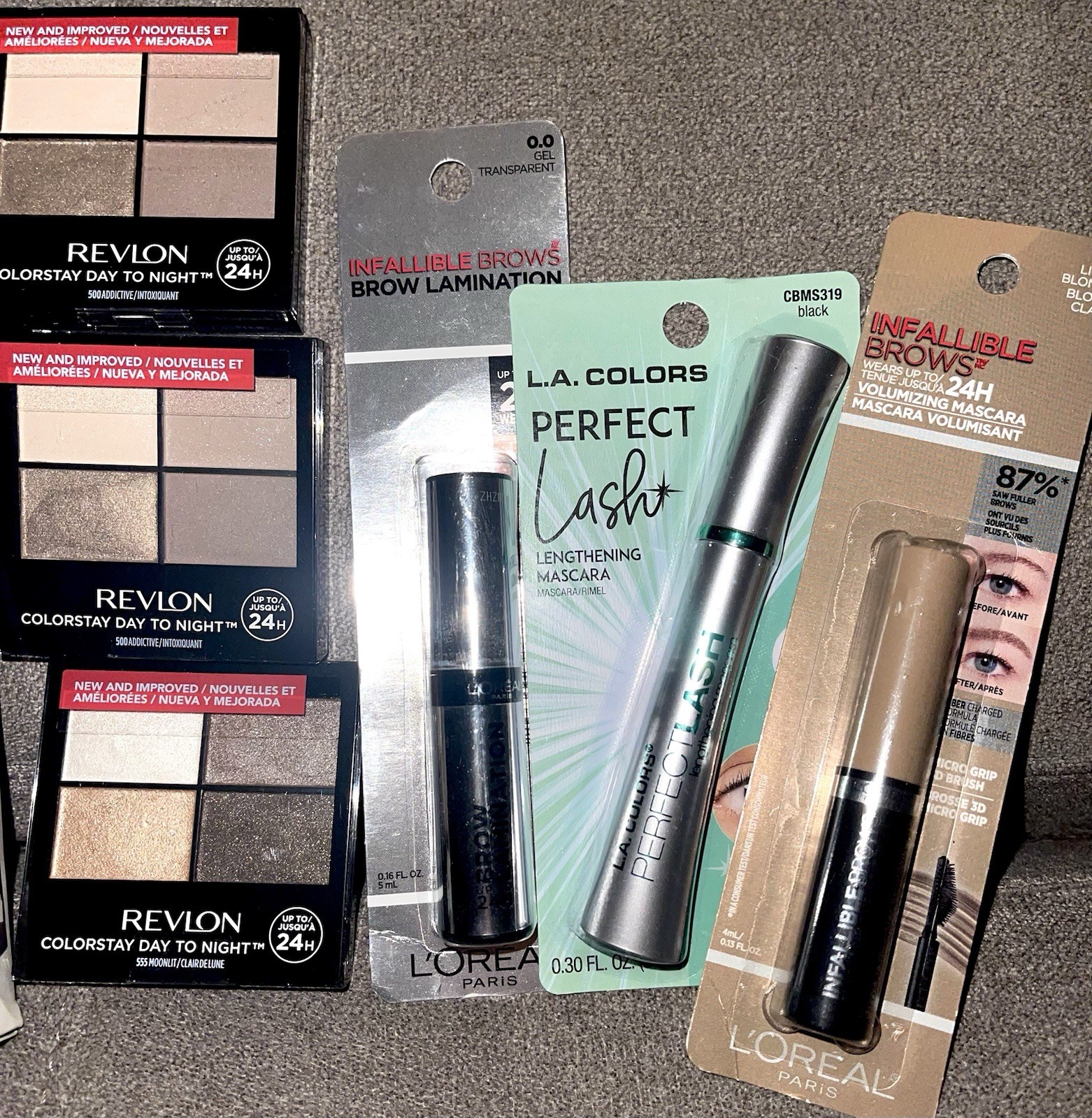 NEW Eye Makeup Lot Revlon L’Oréal CoverGirl LA Colors Mascara Brow Kit