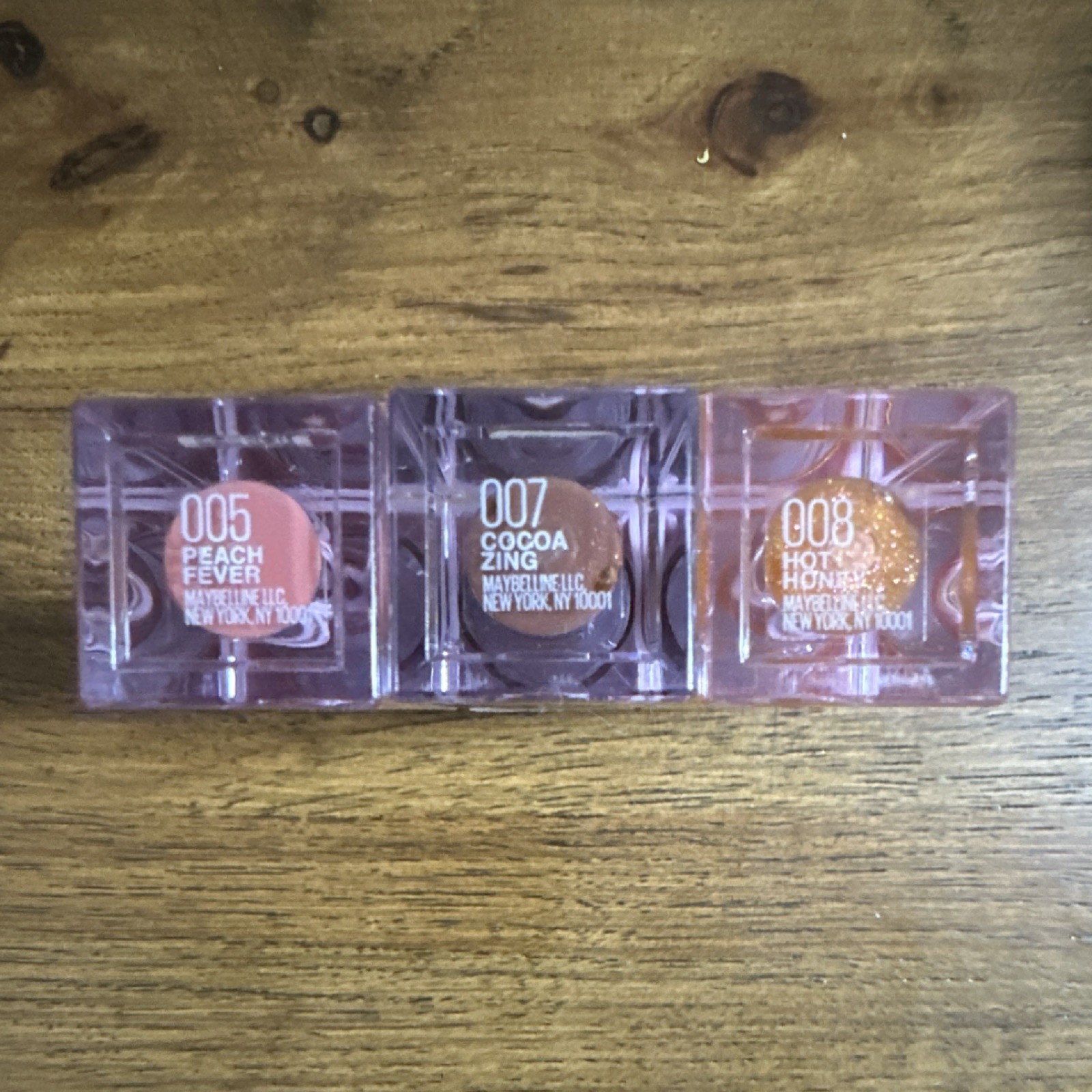 Maybelline Lifter Plump Lip Gloss Peach Fever 005, Cocoa Zing 007, Hot Honey 008