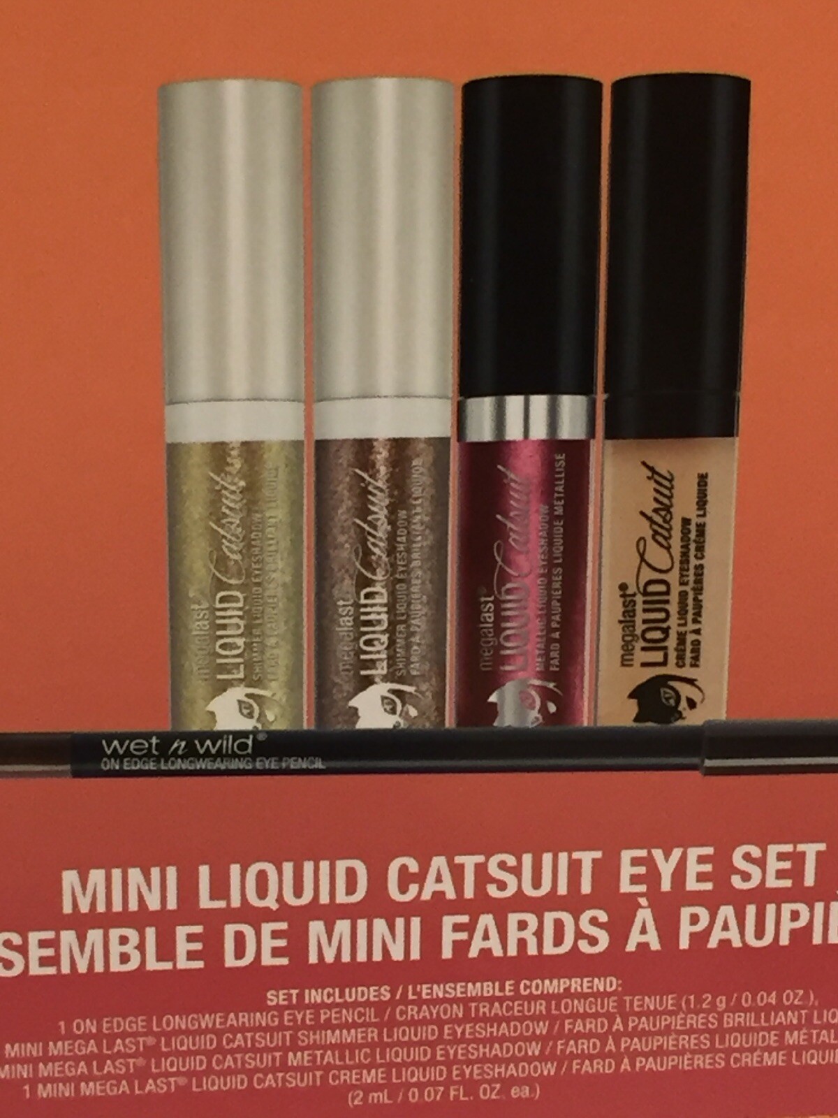Wet n Wild Mini Liquid Catsuit Eye Set Liner Shimmer Shadow Metallic Liquid NWT