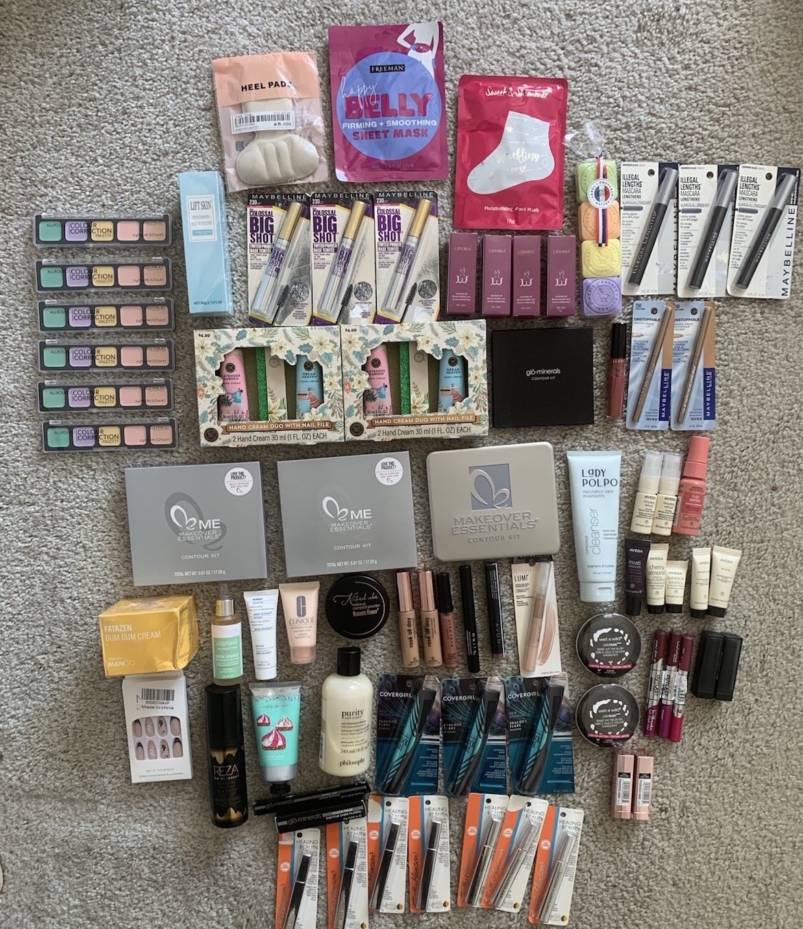 Huge Beauty Lot 50+ Items Makeup Skincare Maybelline Covergirl Reseller Bulk