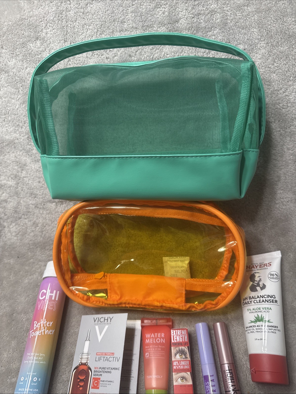 Lot 16 ULTA BEAUTY DELUXE Travel Mini Set Cream Mascara & 2 Cosmetic Bags