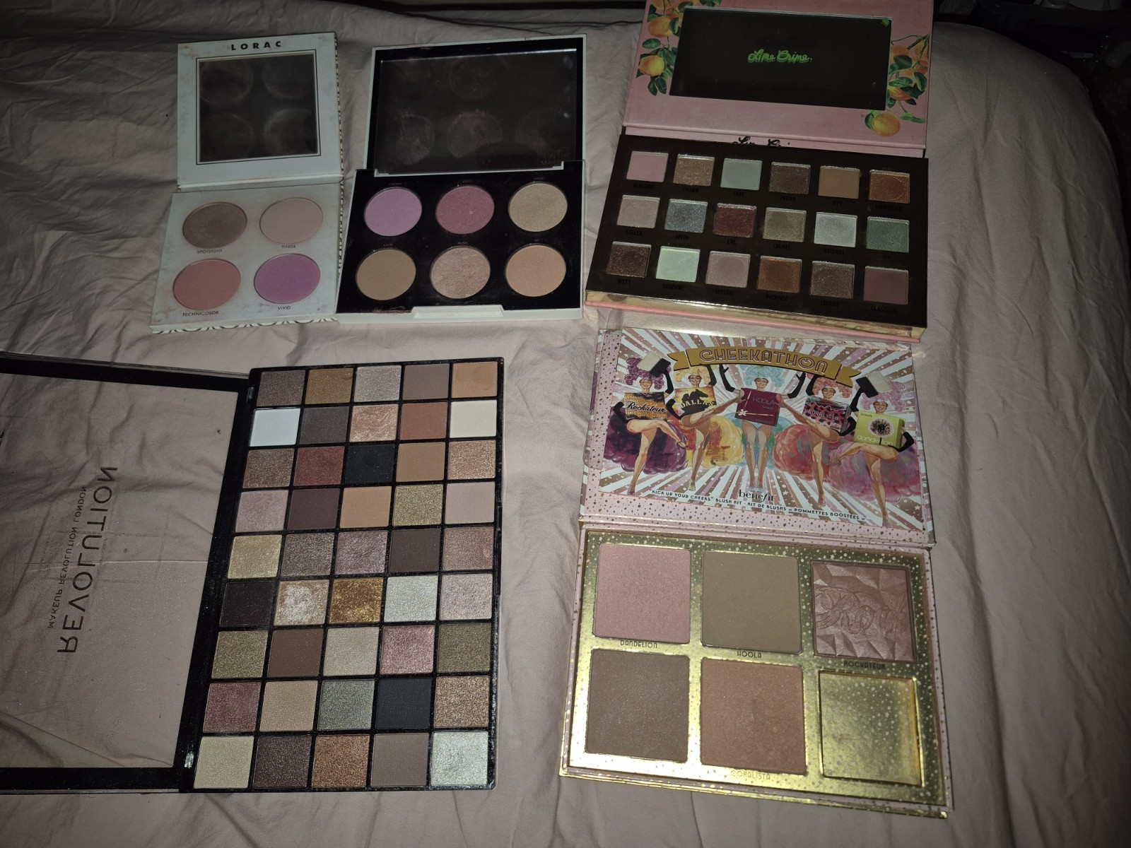 Assorted Full Size Makeup Palette Lot,Morphe,Jaclyn Hill, Huda,Tarte