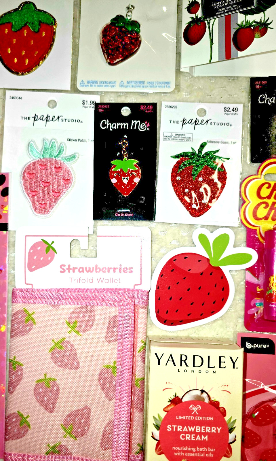 Strawberry Lovers 🍓 HUGE NEW GIFT LOT 30 Pcs Lip Gloss Balm Setting Powder