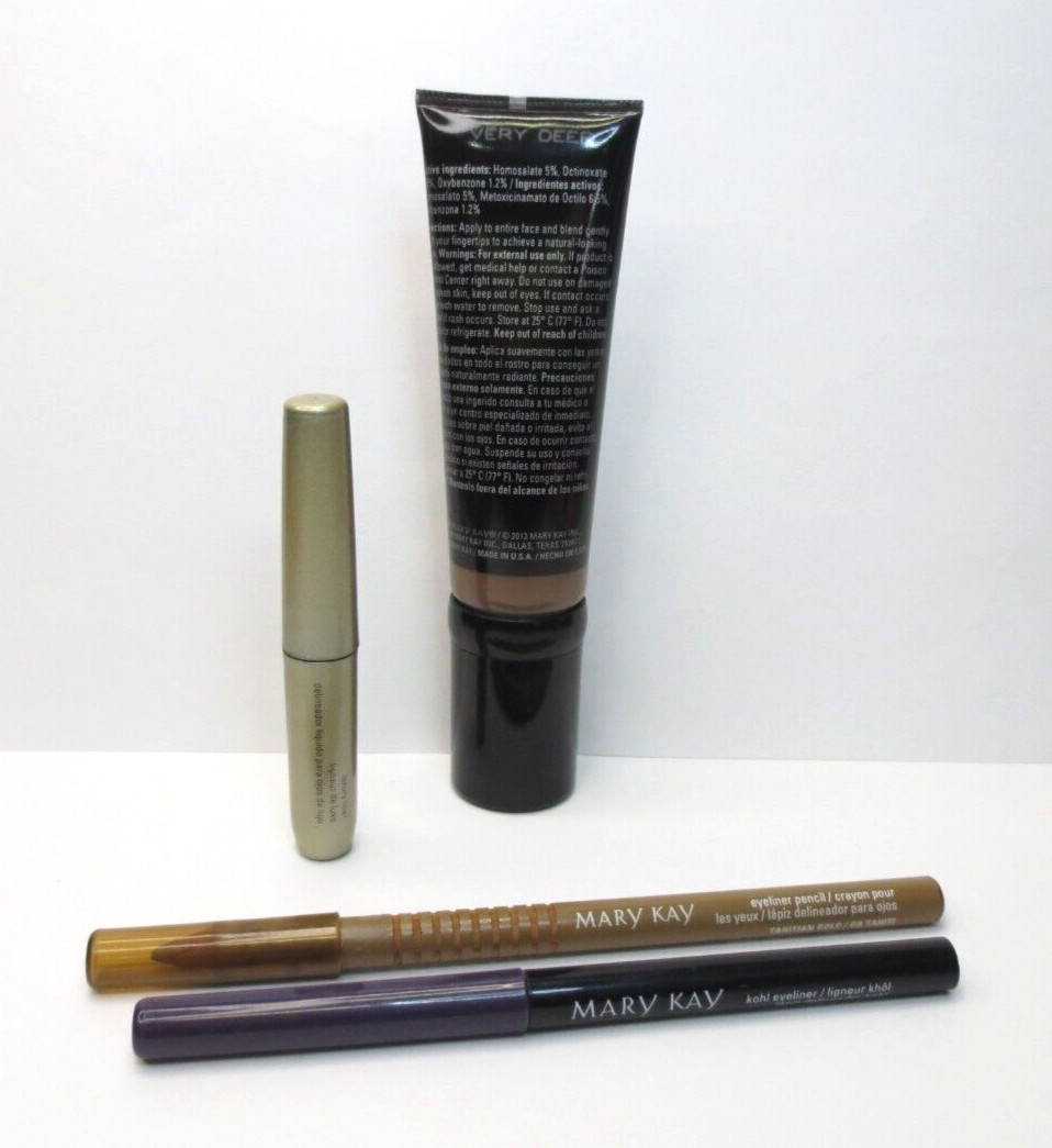 MARY KAY MIXED MAKEUP 4 PCS- CC CREAM VERY DEEP, LINER & EYELINER PENCILS