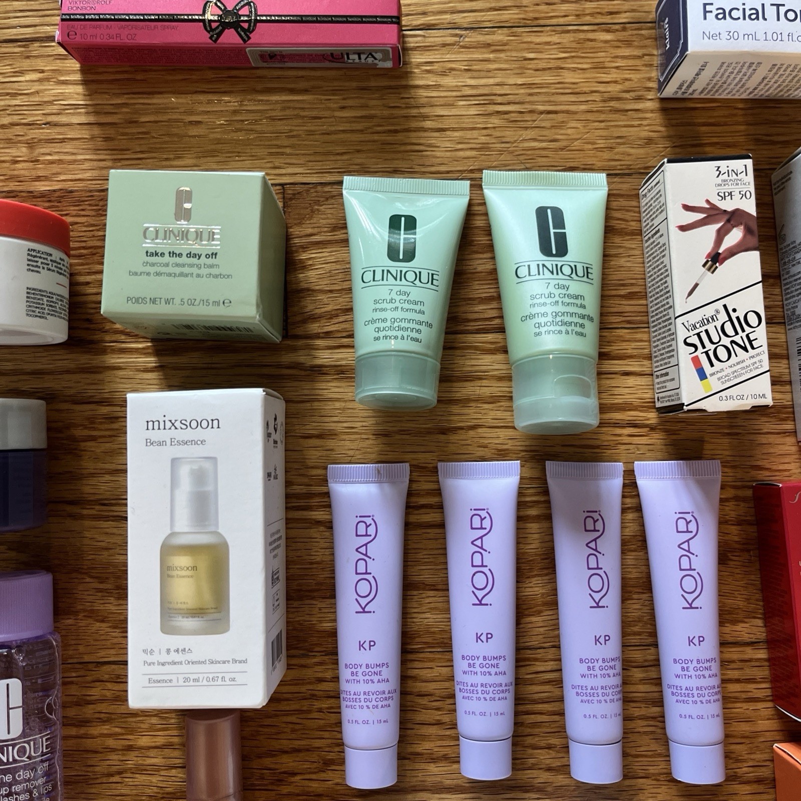 Beauty Perfume Skincare Lot Sample Travel Size Clinique, Kopari, Estee Lauder ￼