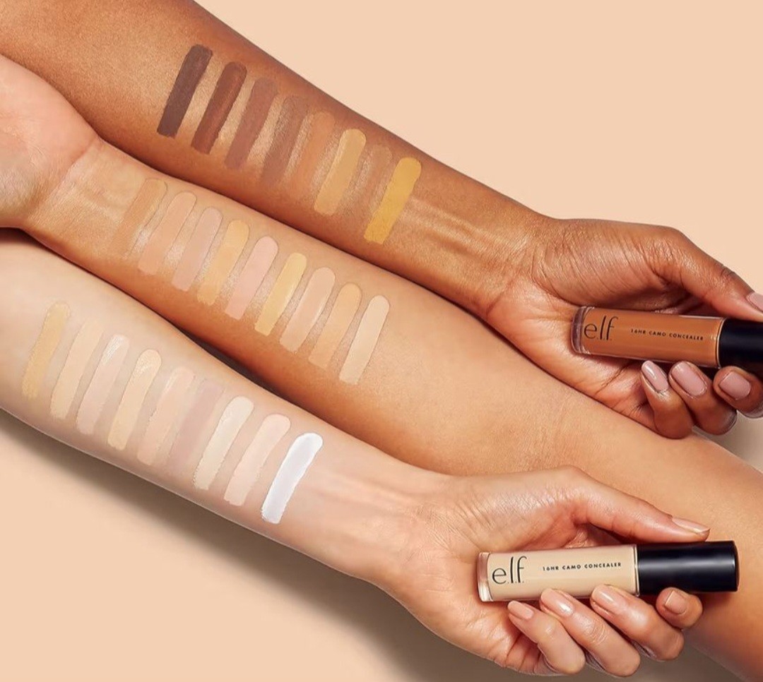 e.l.f. 16HR Camo Concealer Tan Latte, Multi-Stick Glistening Peach, Shadow Stick