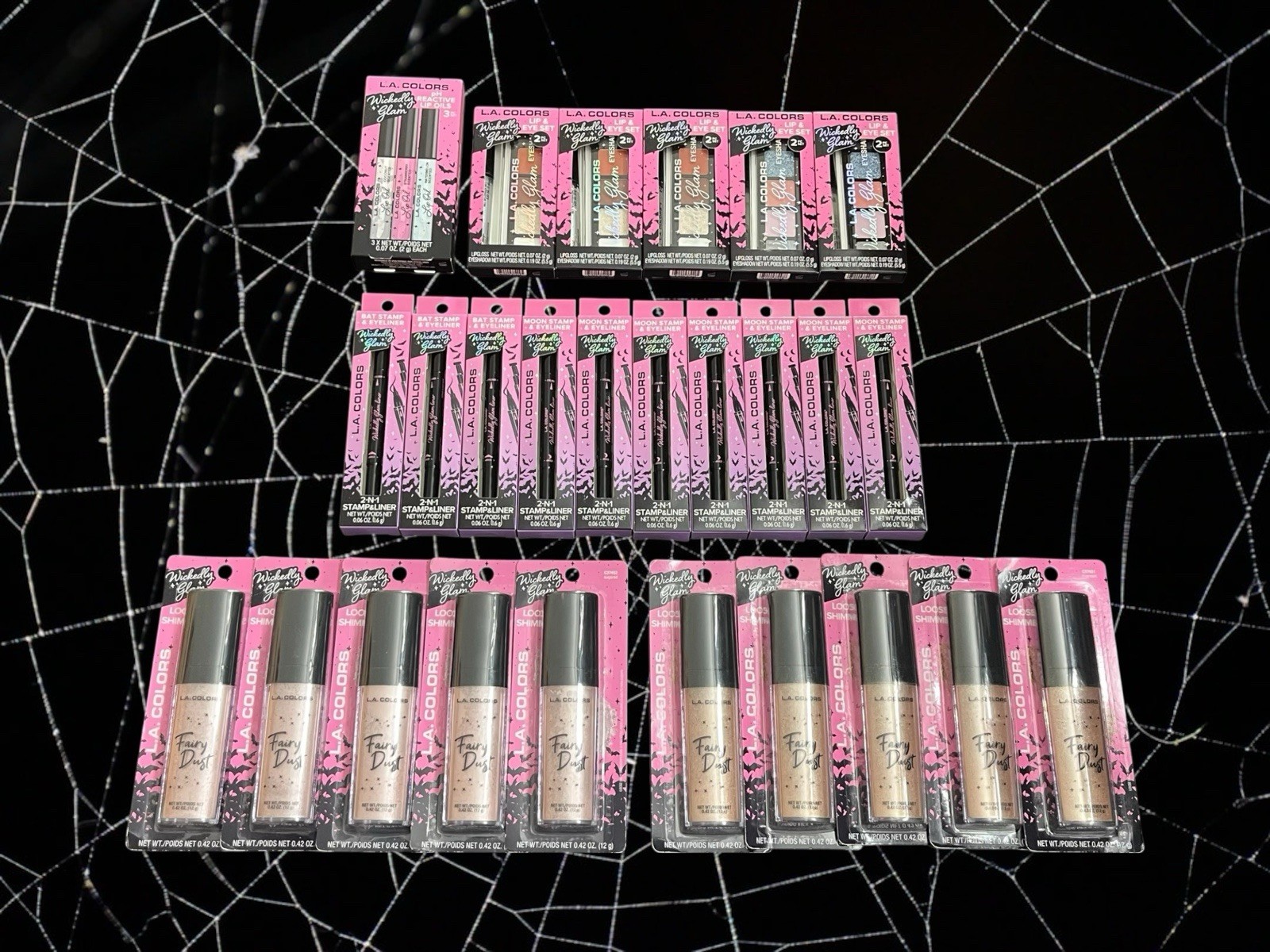 L.A. Colors Wickedly Glam Halloween Make Up Bundle Lot of 26 Items