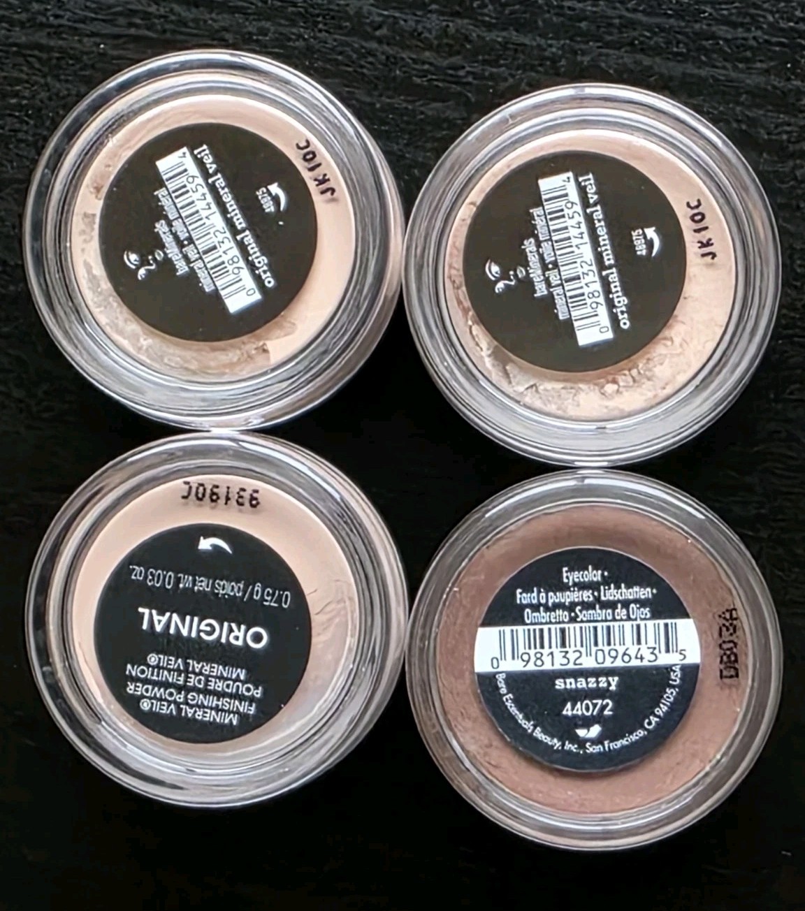BareMinerals Original Mineral Veil Finishing Face Powder & Snazzy Eyeshadow Lot
