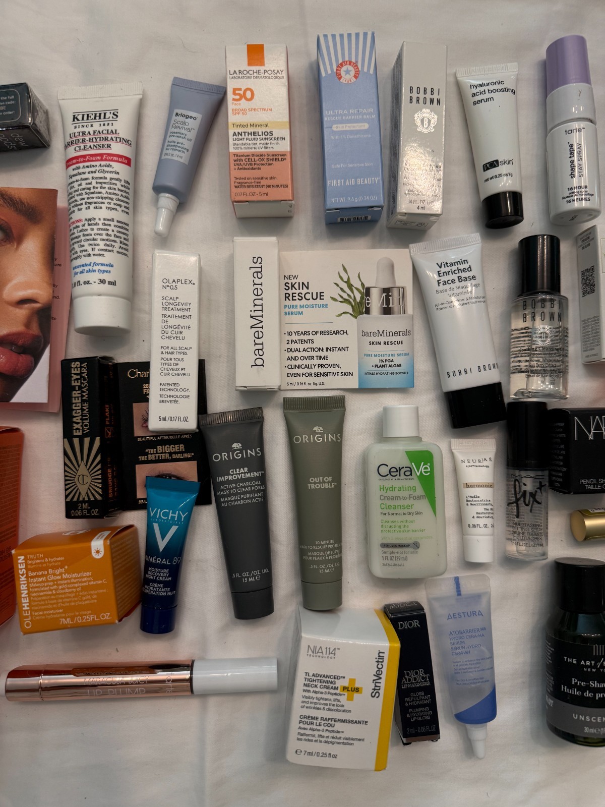 Luxury Beauty Sample & Travel Size Lot 51 Items Skincare Makeup Mixed Brands