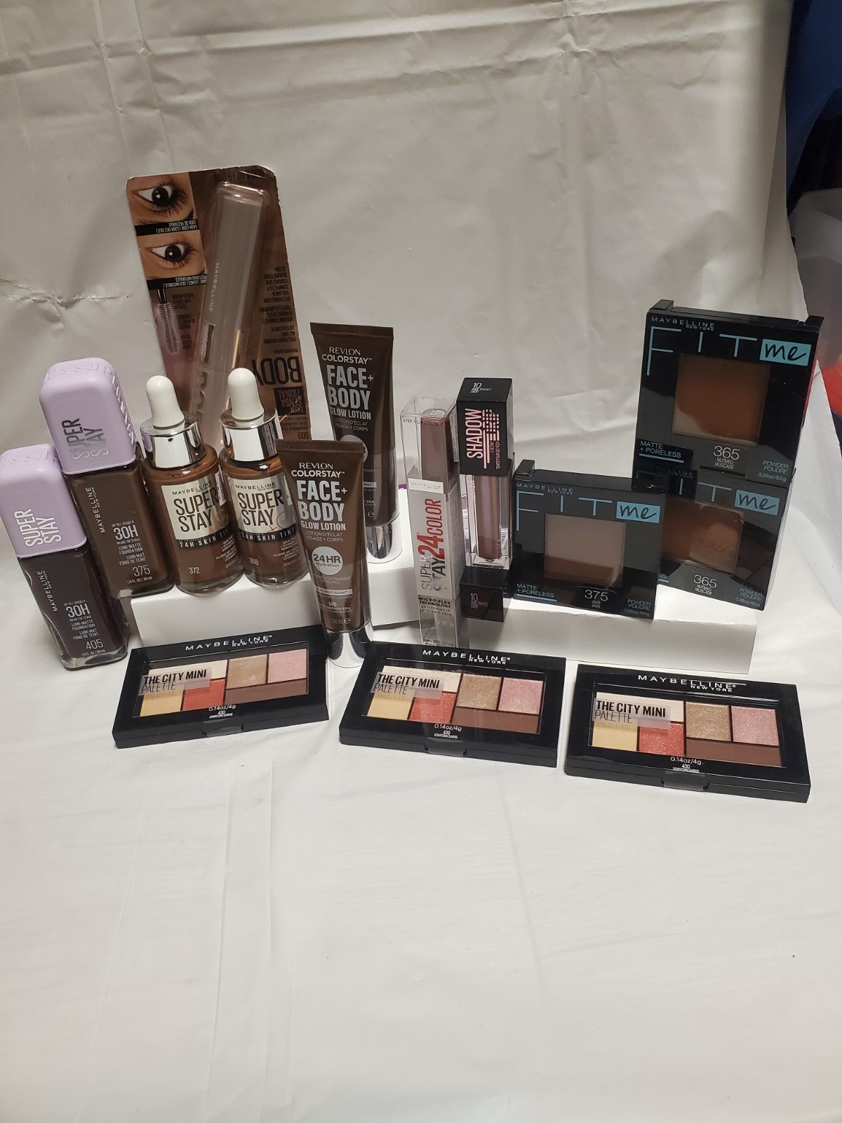 Maybelline New York Mixed Makeup Lot Matte Super Stay, Fit Me, City Mini